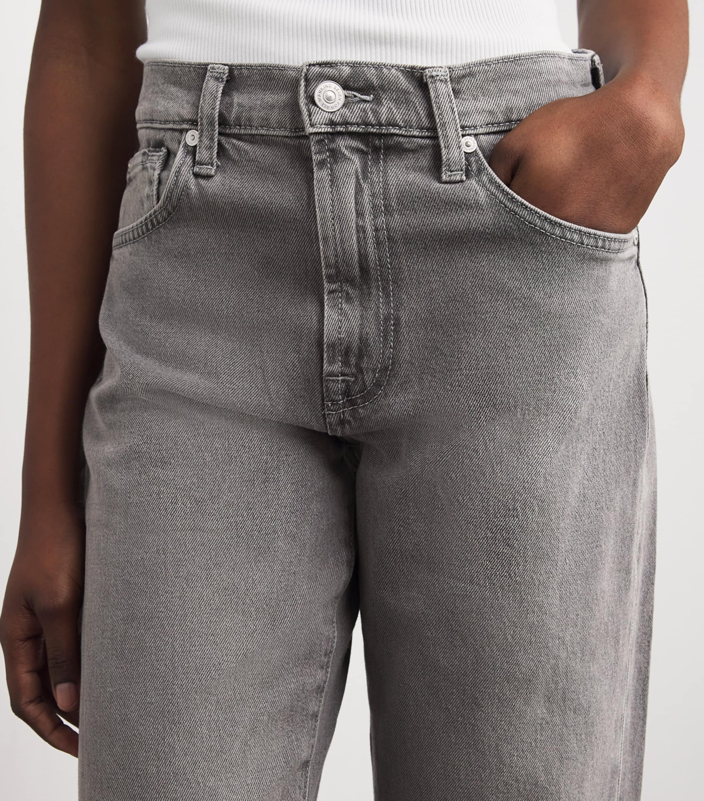 Tess High-Rise Straight Jeans STEEL Image 6