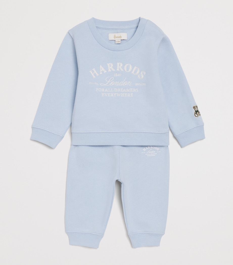 Cotton Logo Sweatshirt (0-18 Months) BLUE Image 3
