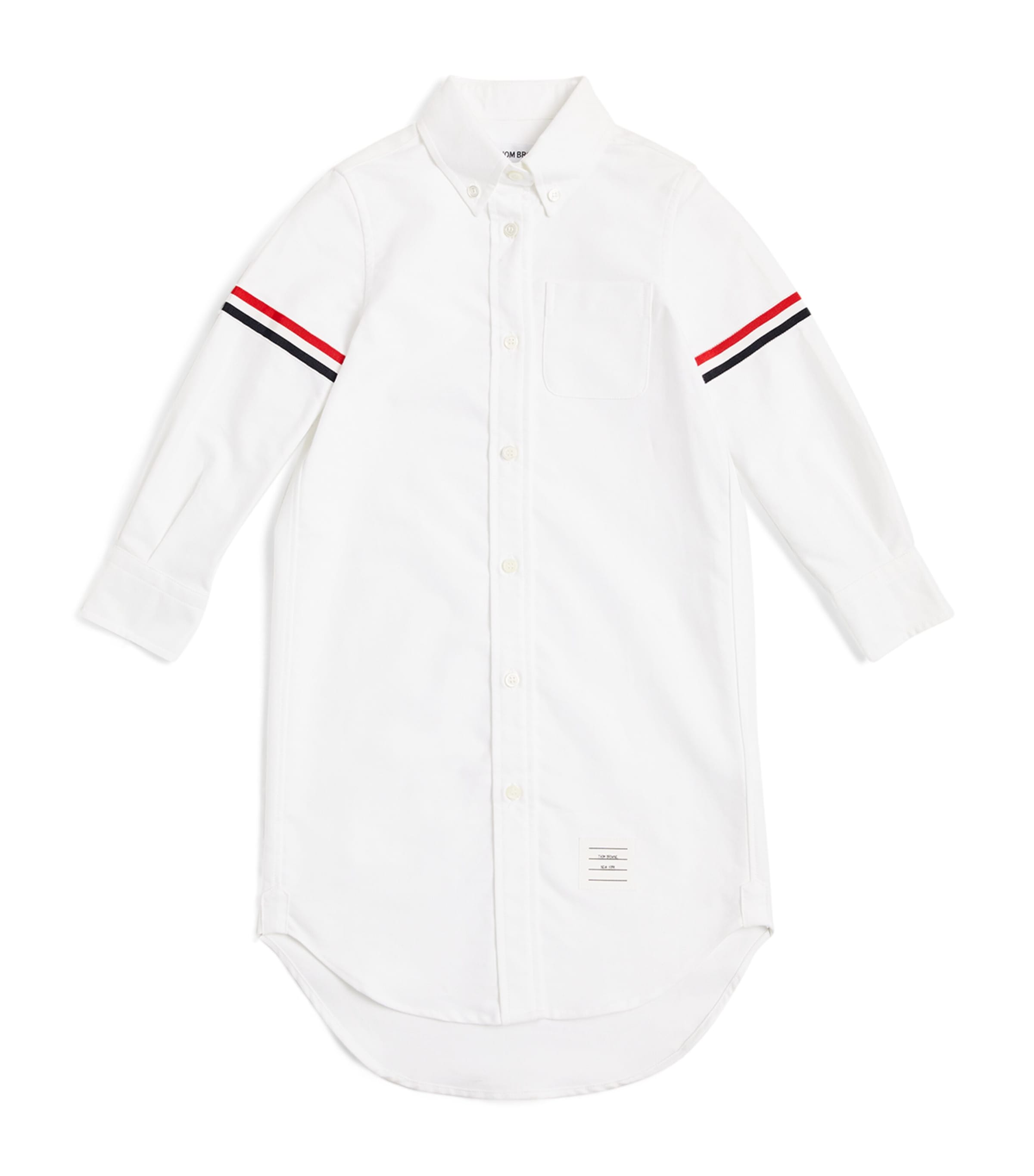 Shop Thom Browne Oxford Shirt Dress In White