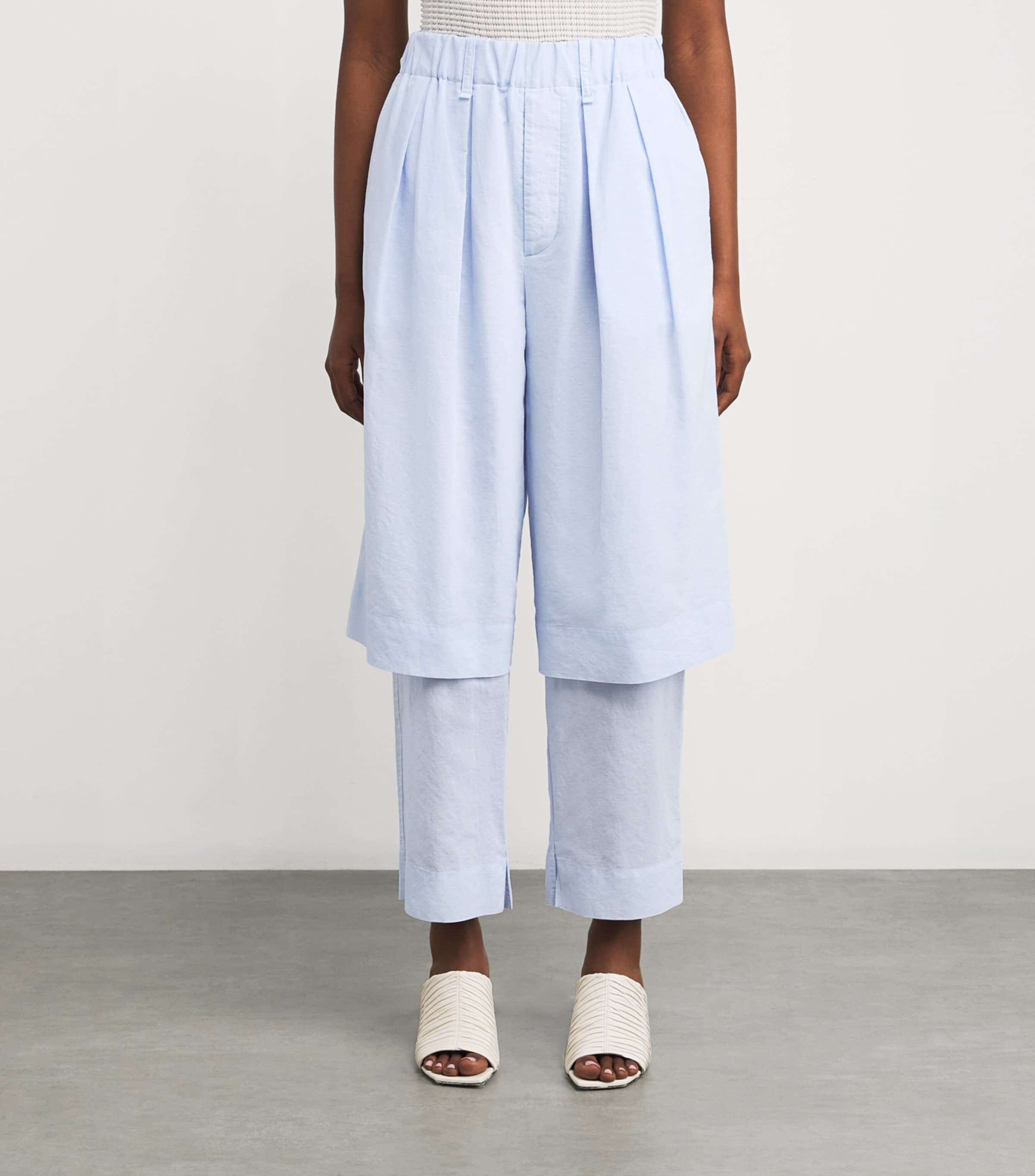 Cotton-Linen Paper-Esque U Trousers 70 Image 3