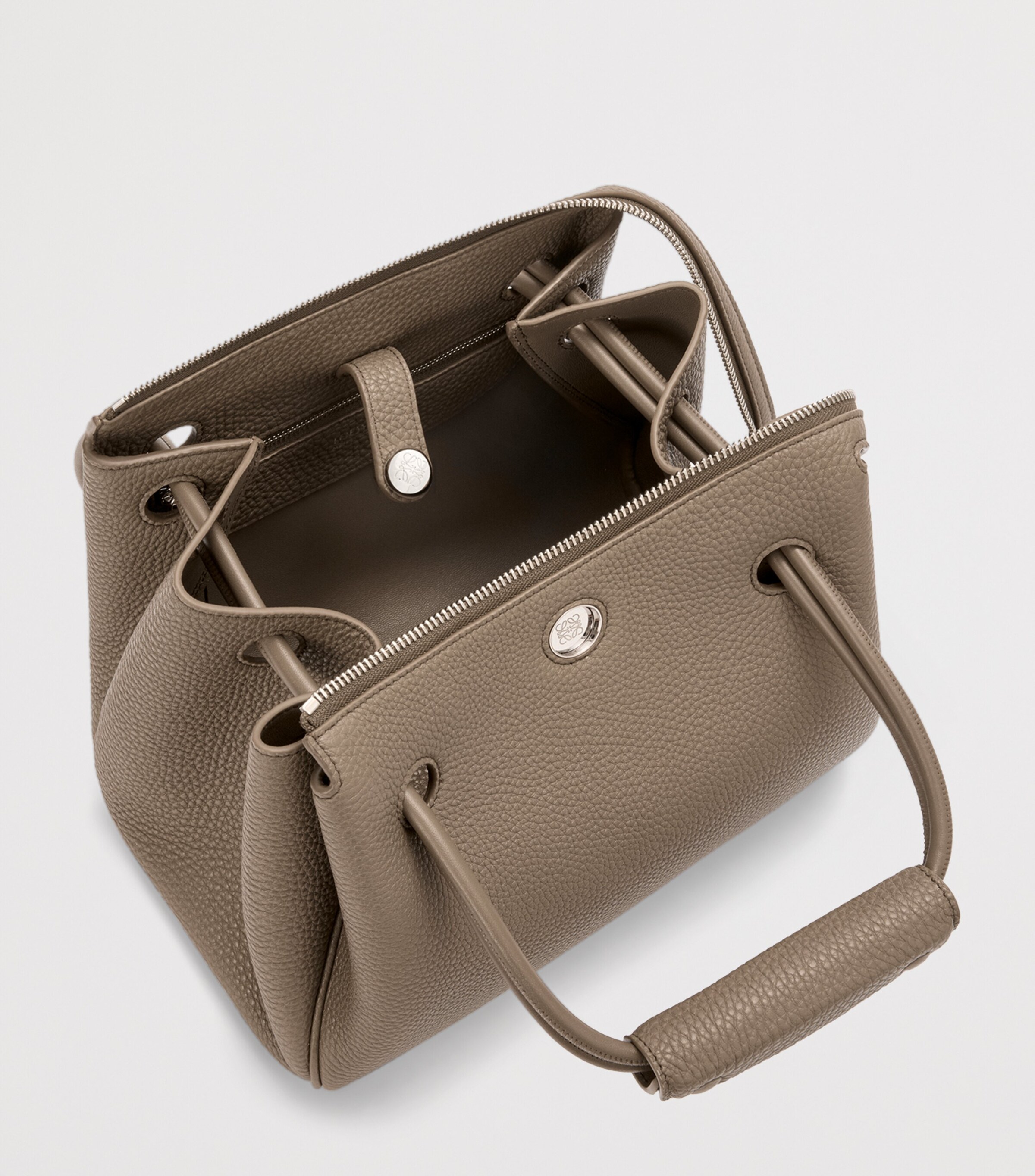 Small Grained Leather Madrid Shoulder Bag TAUPE Image 7