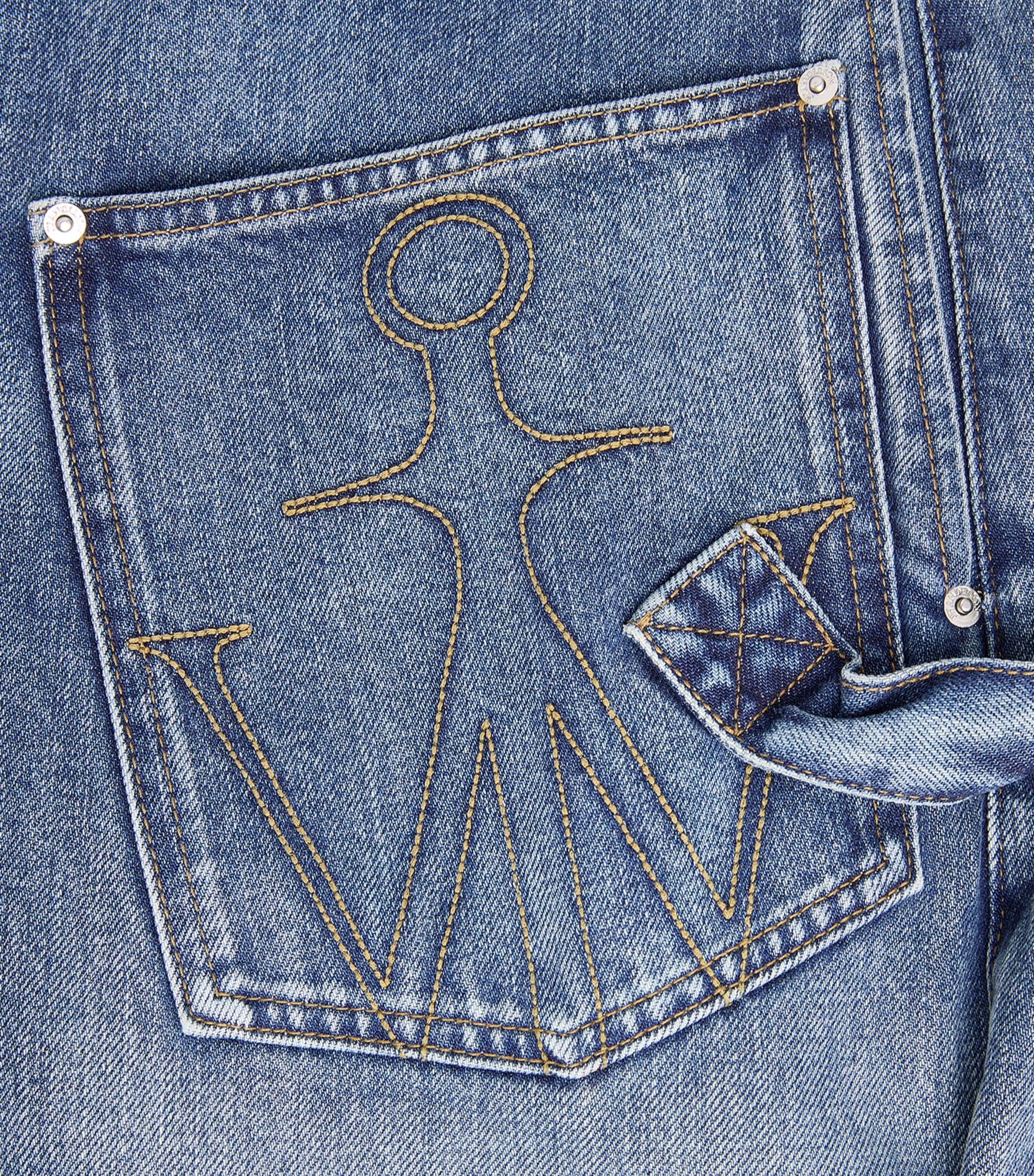JW Anderson Mens Twisted Workwear Jeans Mid Blue Image 6