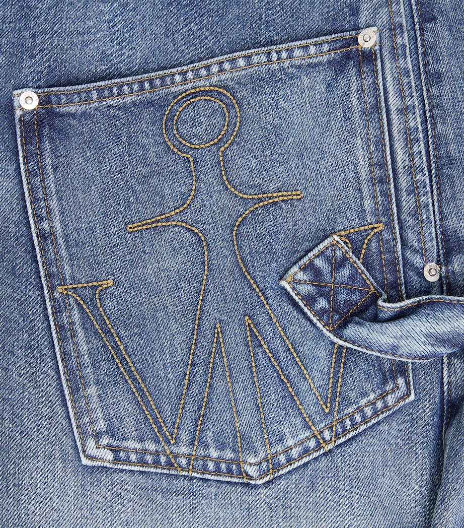 JW Anderson Mens Twisted Workwear Jeans Mid Blue Image 6