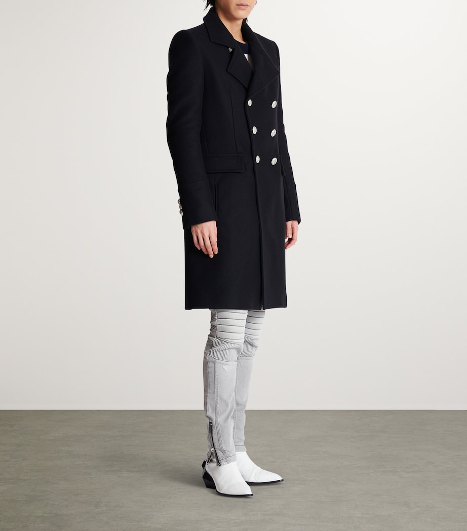 Virgin Wool Coat 0PA NOIR Image 2