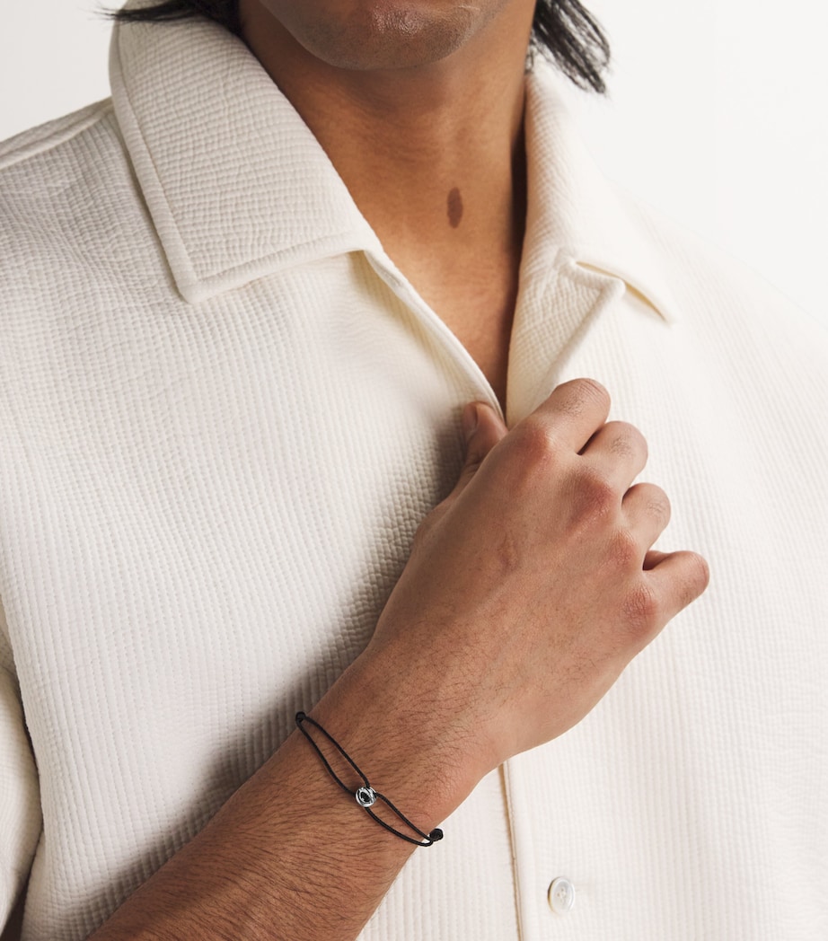 Polished Sterling Silver Le 1g Bracelet BLACK Image 2