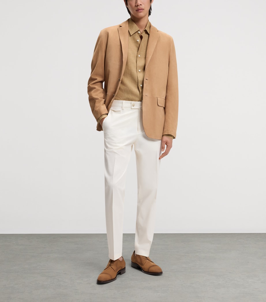 BOSS Mens Linen Slim-Fit Shirt Image 4