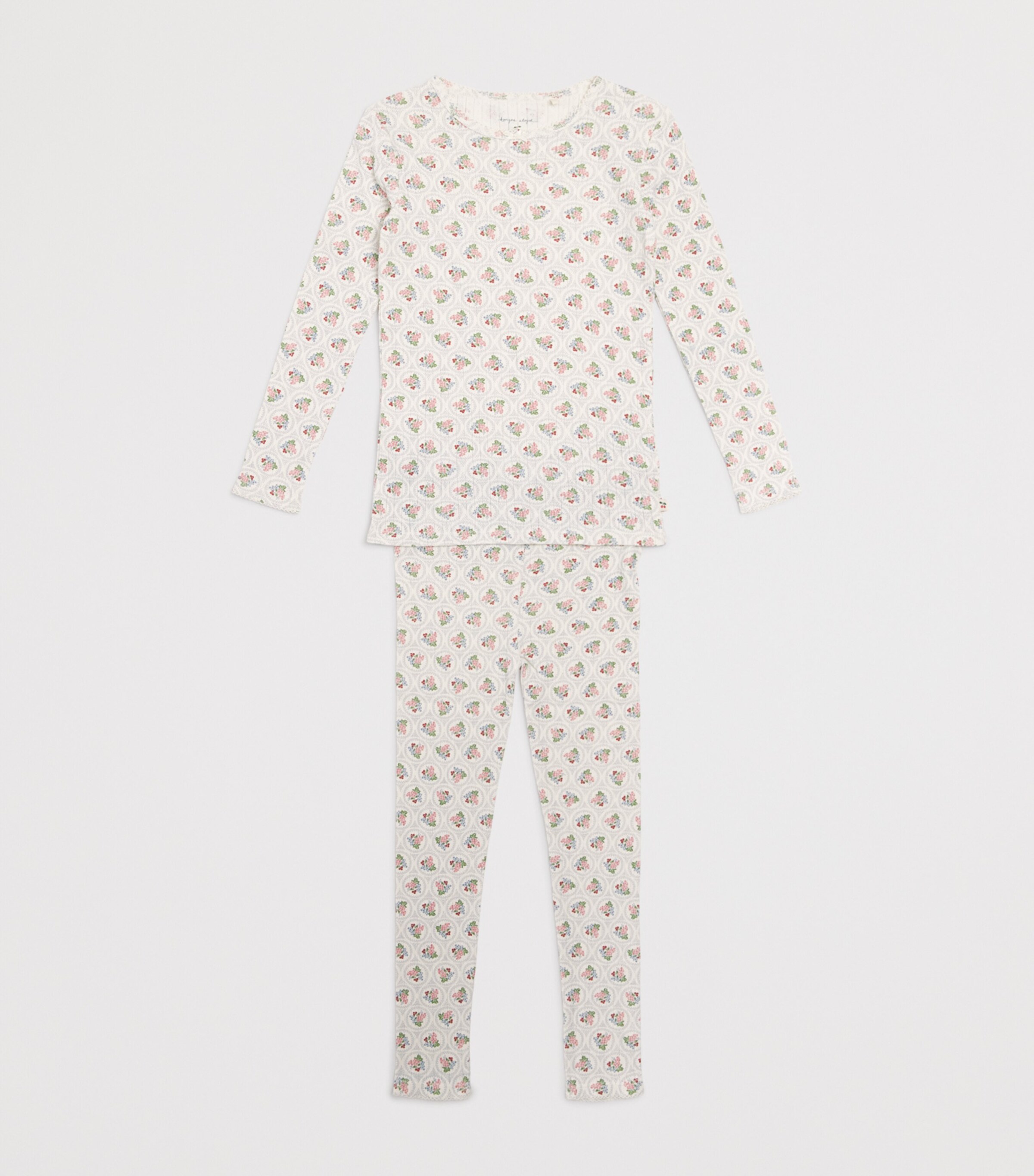 Organic Cotton Pointelle Minnie Trousers (1 Month-4 Years) P00105 VERONA BLUES Image 3