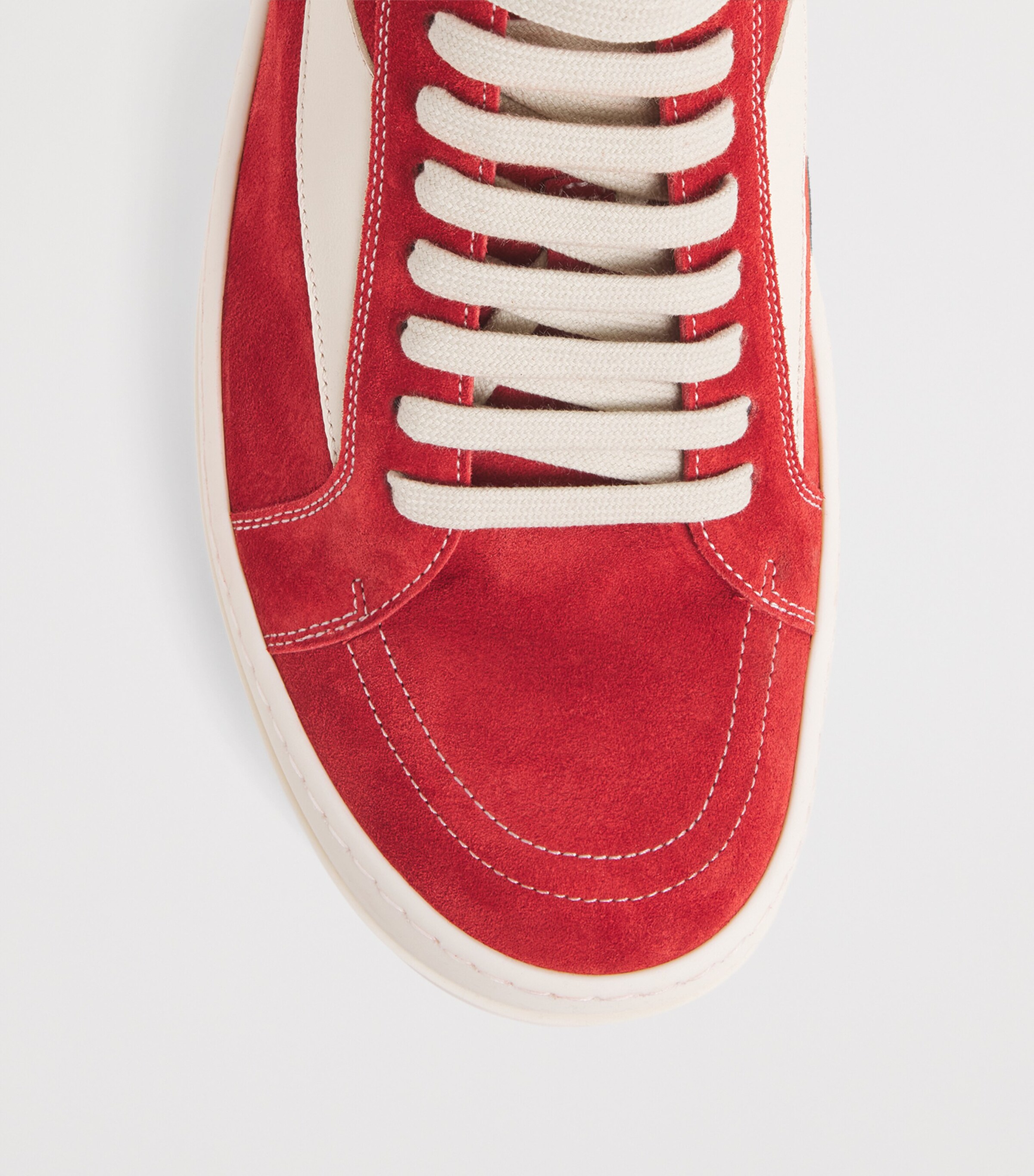 Rick Owens Tumbled Lambskin Vintage Sneakers Crnln/milk/milk Image 5