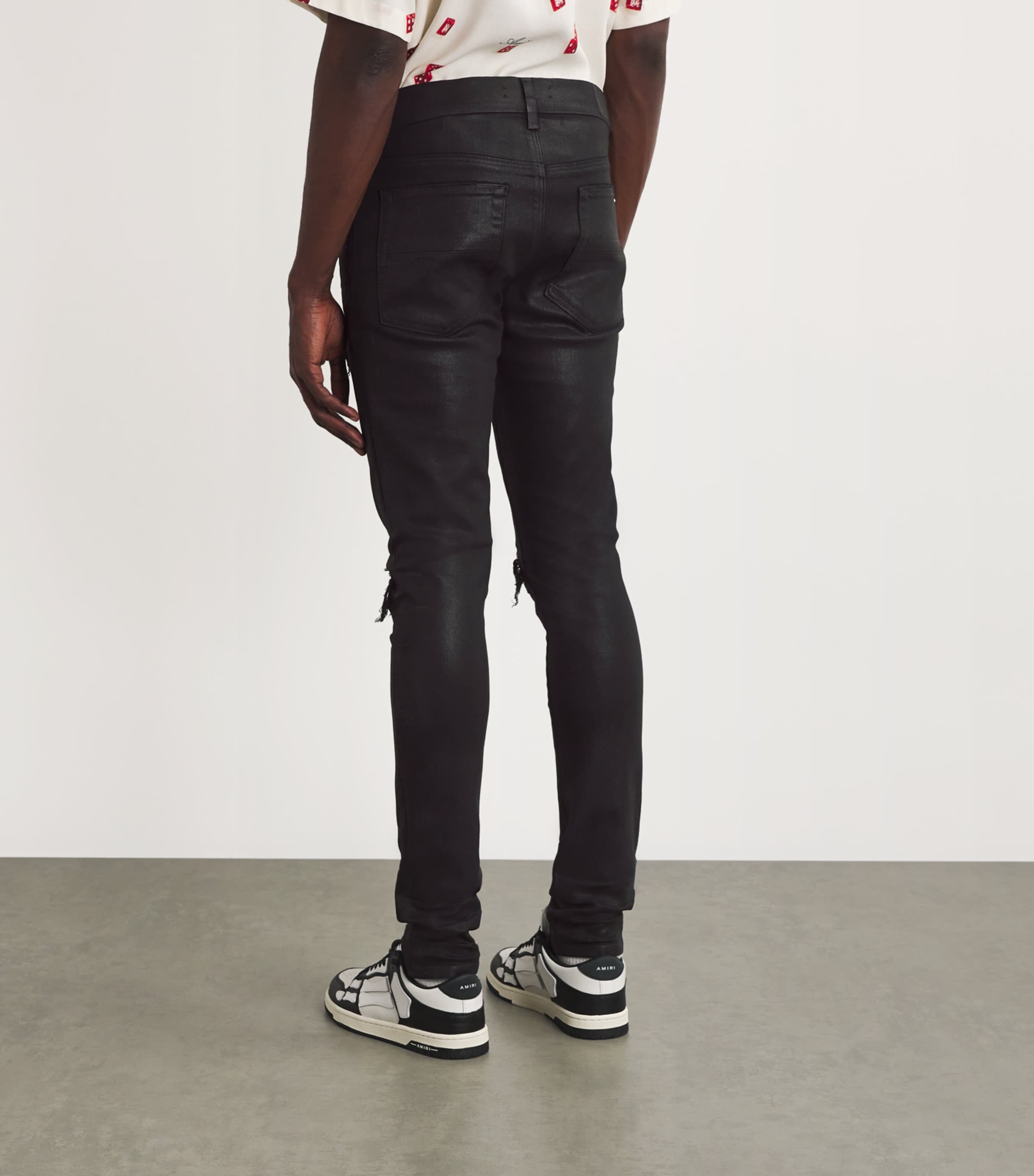 AMIRI Waxed MX1 Skinny Jeans | Harrods UK