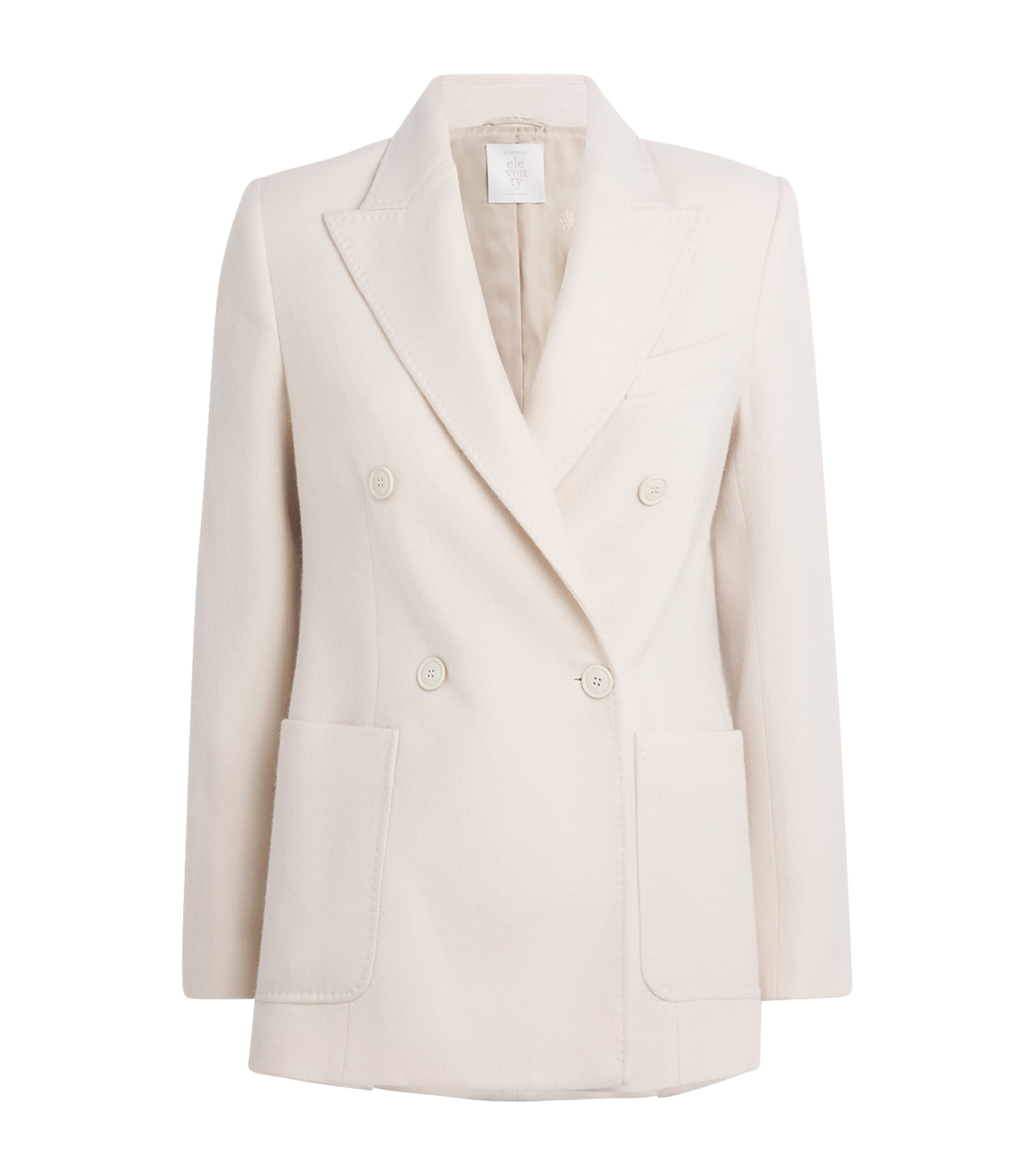 Eleventy Cashmere Double-breasted Blazer In Neutral
