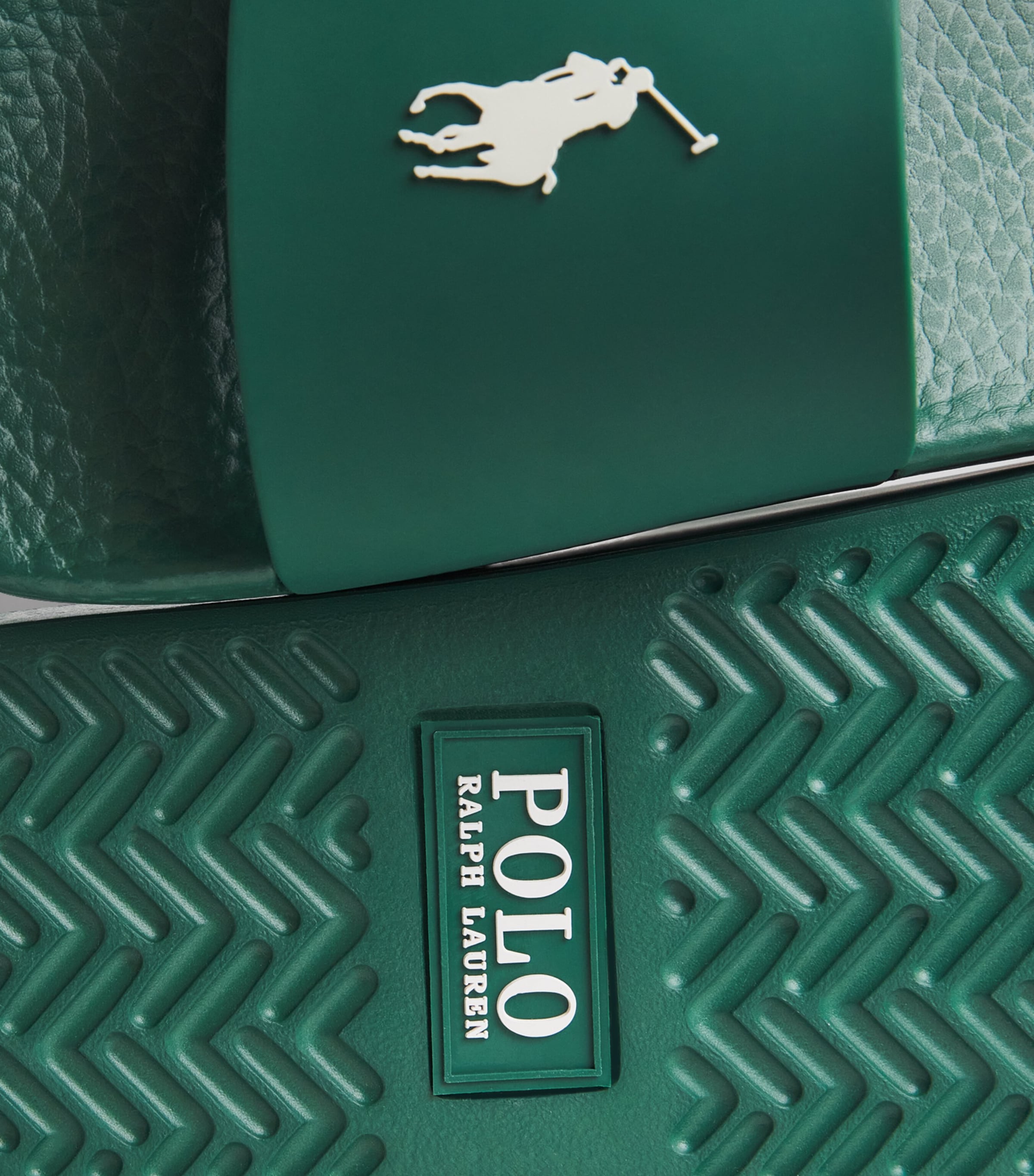 Polo Ralph Lauren Signature Polo Pony Slides Forest/deckwash Whit Image 7