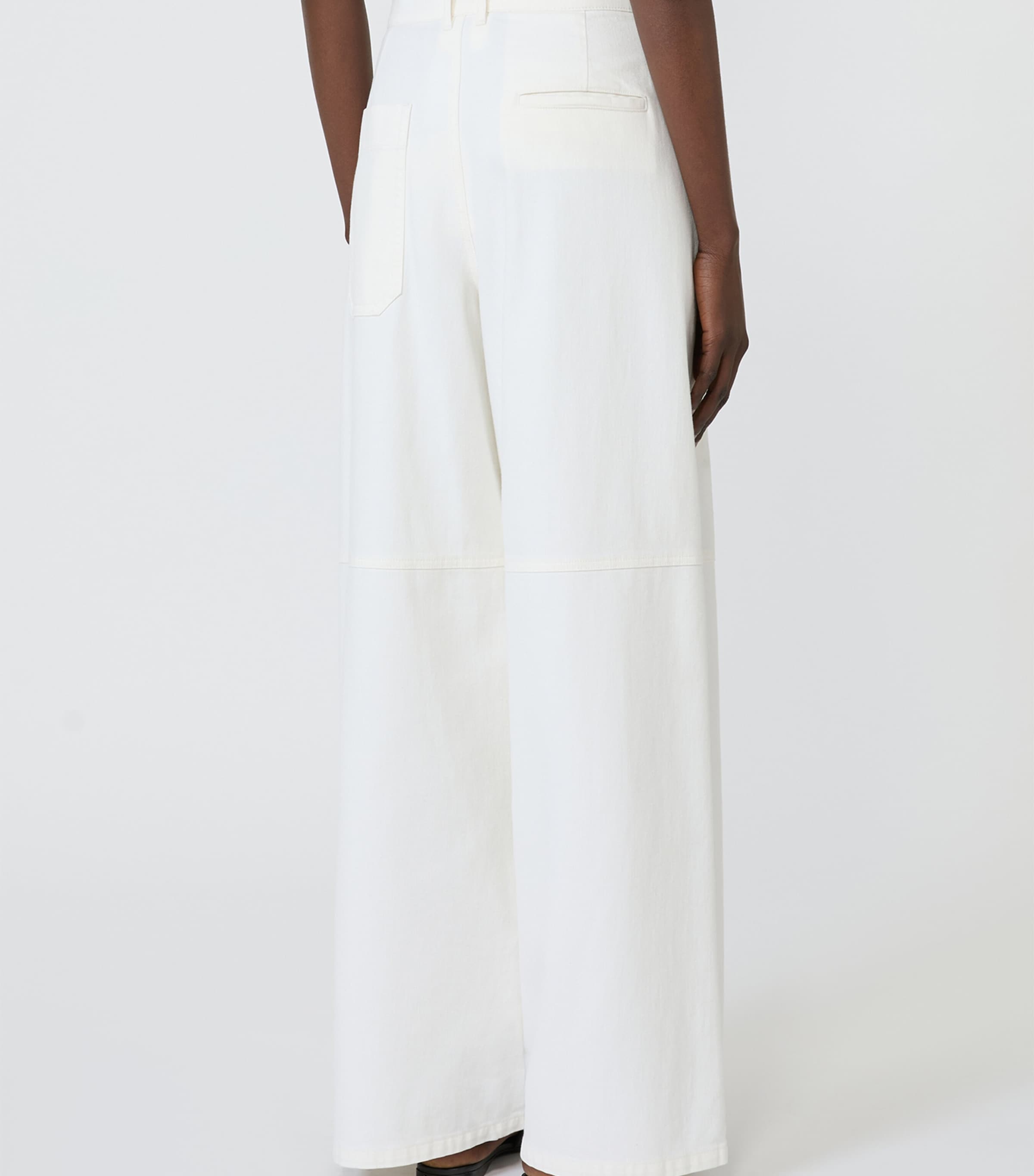 Max Mara Womens Wide-Leg Jeans White Image 3
