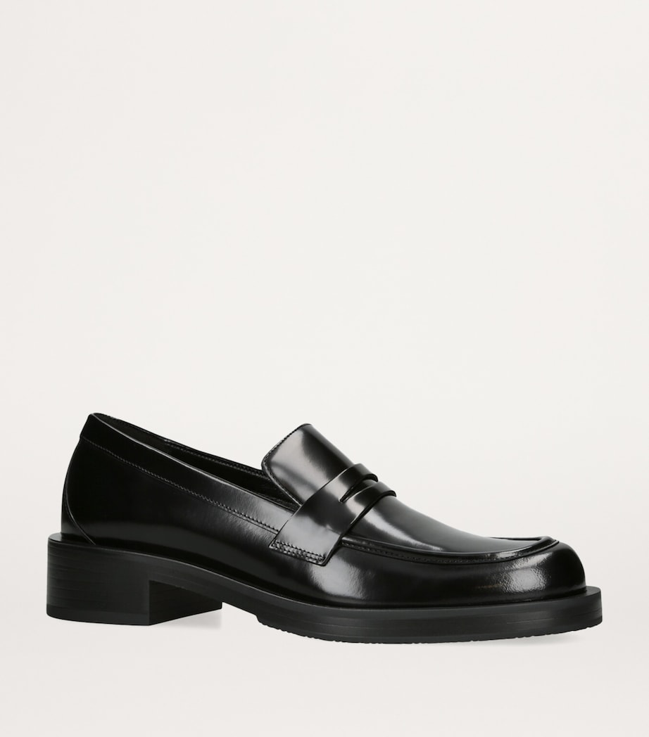 Leather Palmer Bold Loafers BLACK Image 6