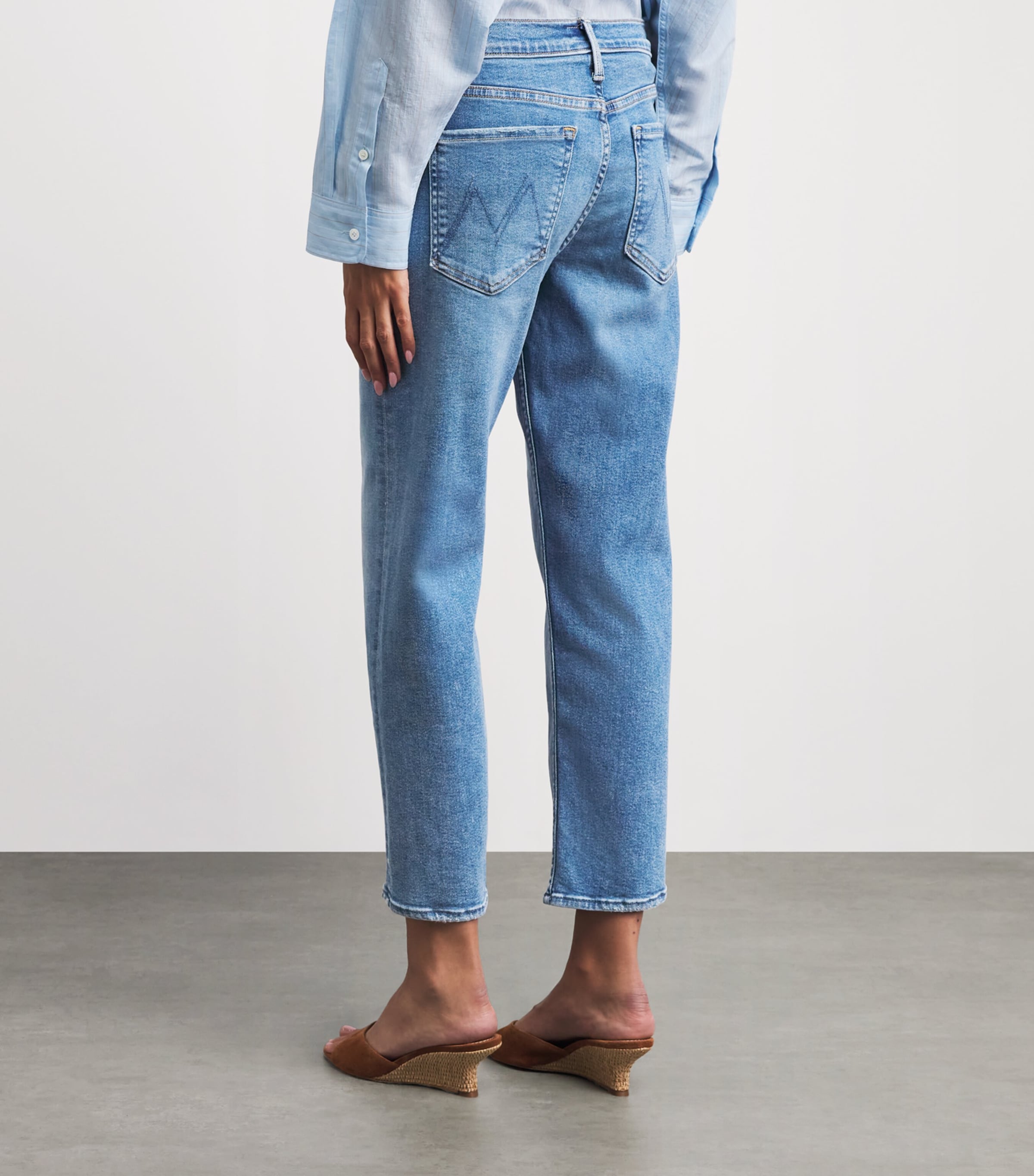 MOTHER Womens The Newbie Ankle Jeans Fbt Float My Bo Image 5