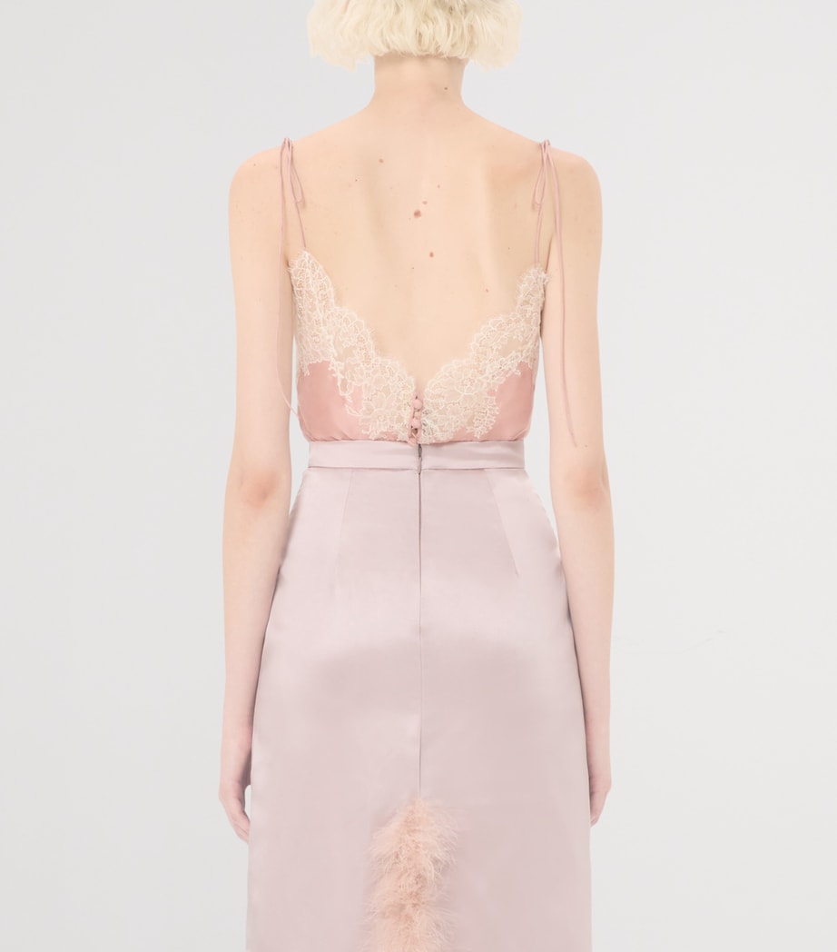 Silk Lace-Trim Tank Top SS2 Image 4