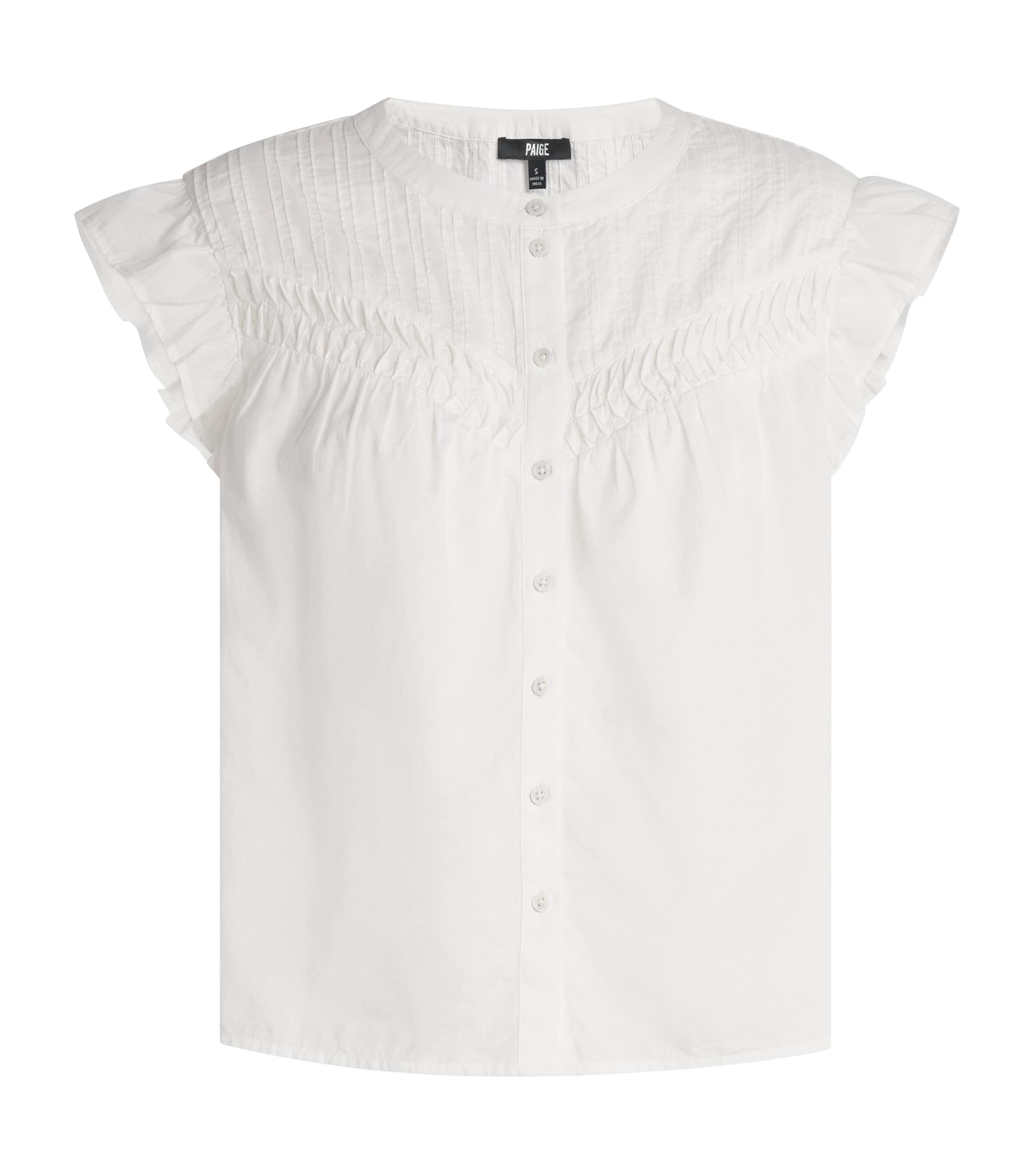 Paige Cotton Levanto Blouse In White