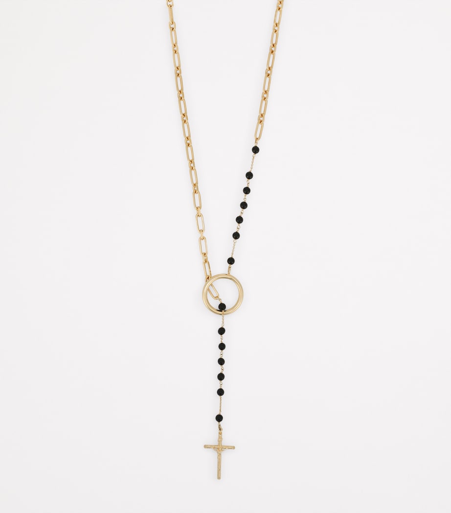 Beaded Rosary Necklace ZOO00-GOLD Image 2