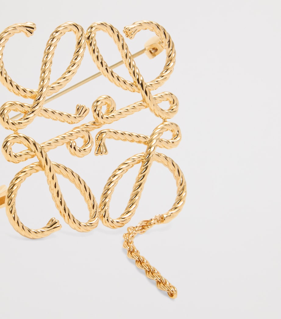 Anagram Rope Brooch GOLD Image 3