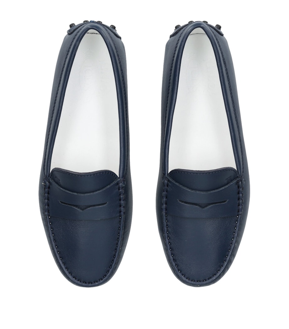 Leather Mocassino Gommini Driving Shoes BLUE/DARK Image 4