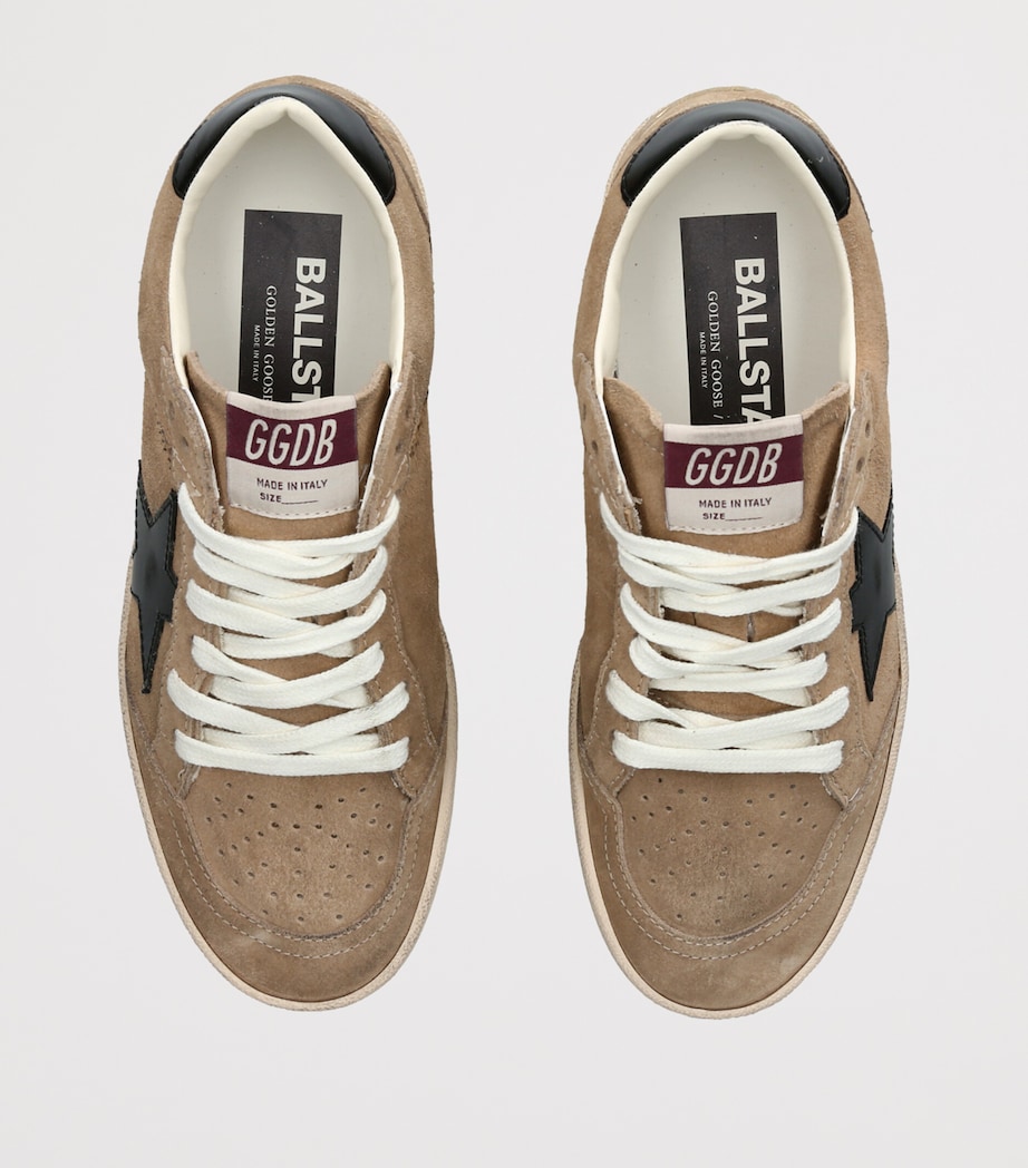 Golden Goose Womens Suede Ball Star Sneakers Beige Comb Image 3