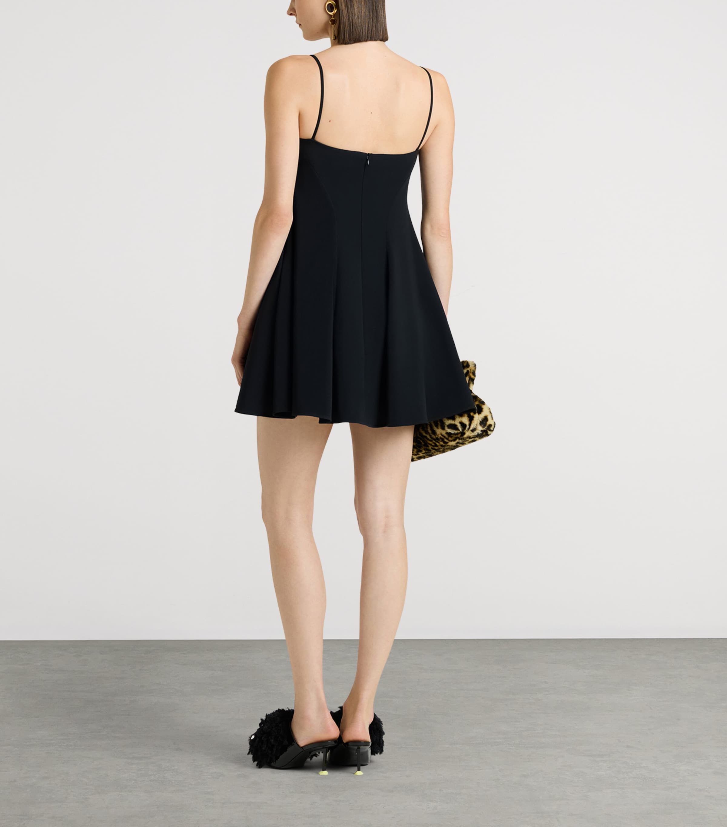 Givenchy Womens Crepe Cady Flared Mini Dress Image 4