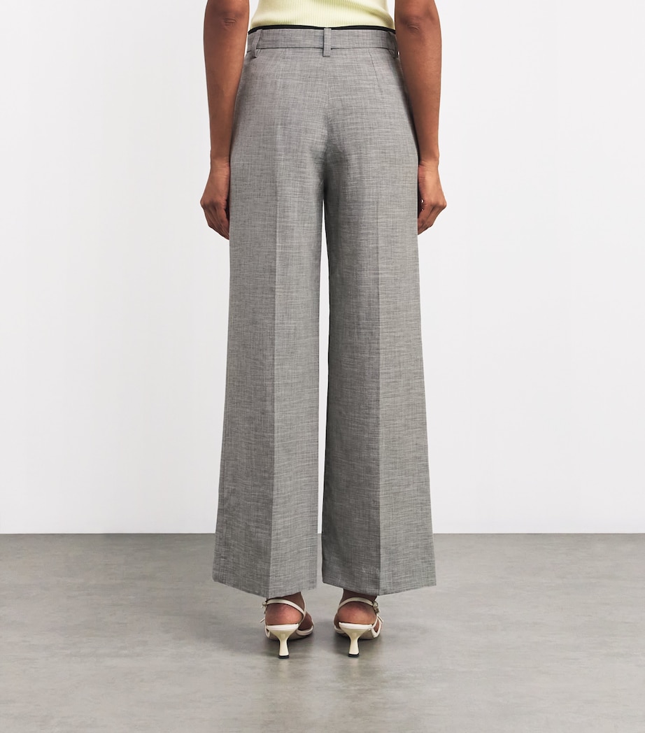 Wide-Leg Tailored Trousers GREY Image 4