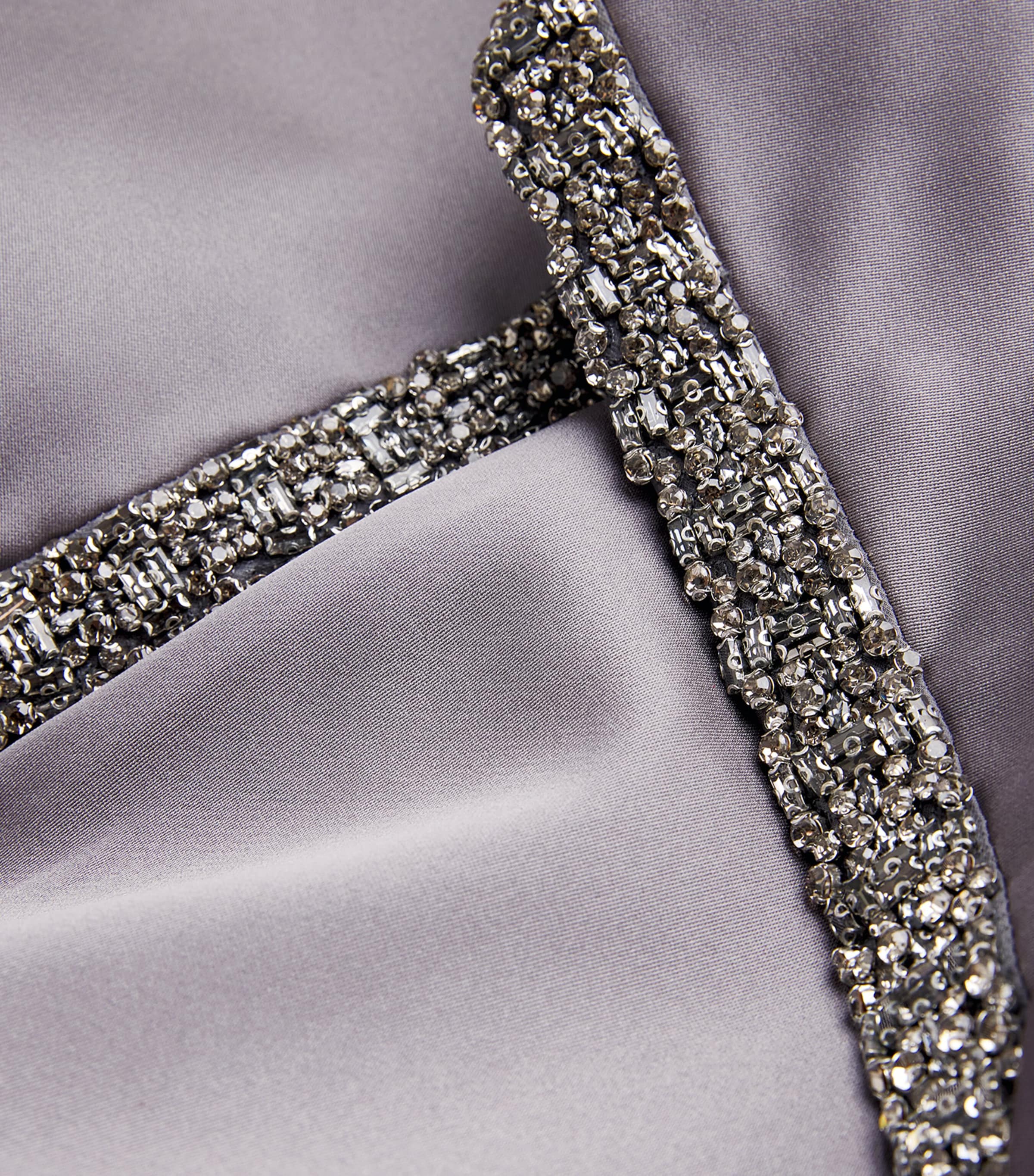 Taffeta Crystal-Embellished Gown GREY Image 5