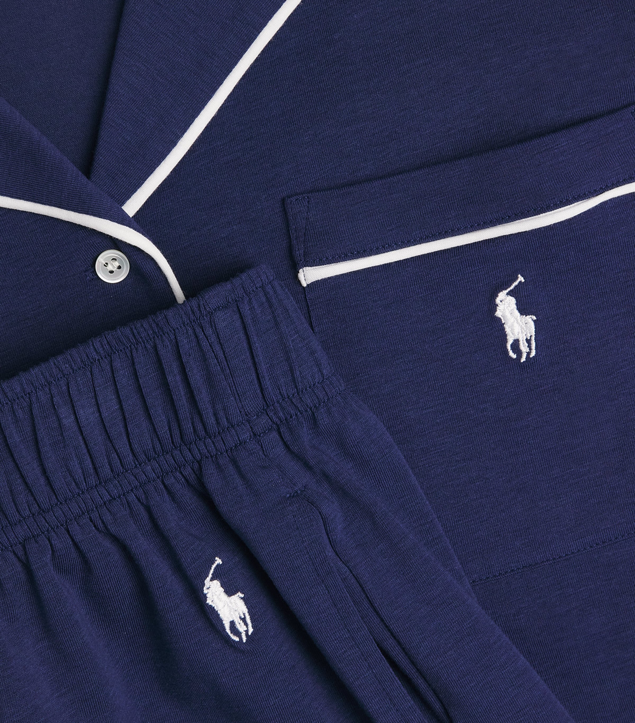 Polo Ralph Lauren Womens Piping Pyjama Set Navy Image 6
