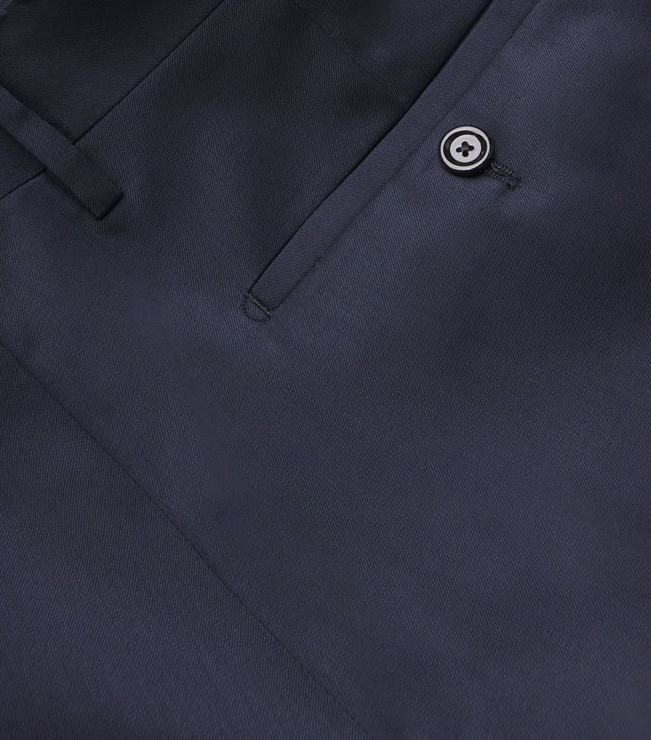 Lardini Mens Cotton Tailored Drop Trousers Image 5