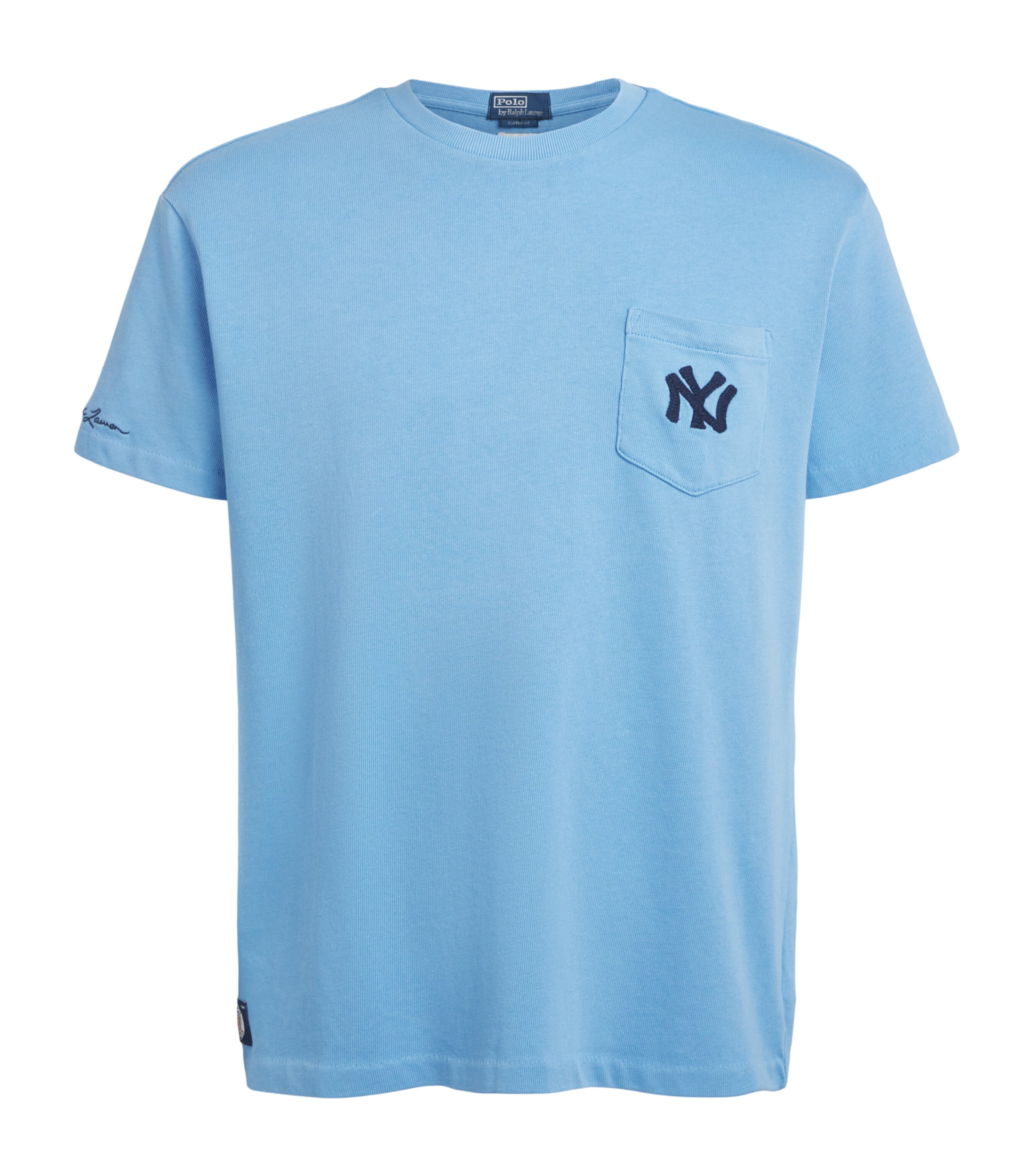 Polo Ralph Lauren Mens Cotton NY Yankees T-Shirt Blue Lagoon Image 1