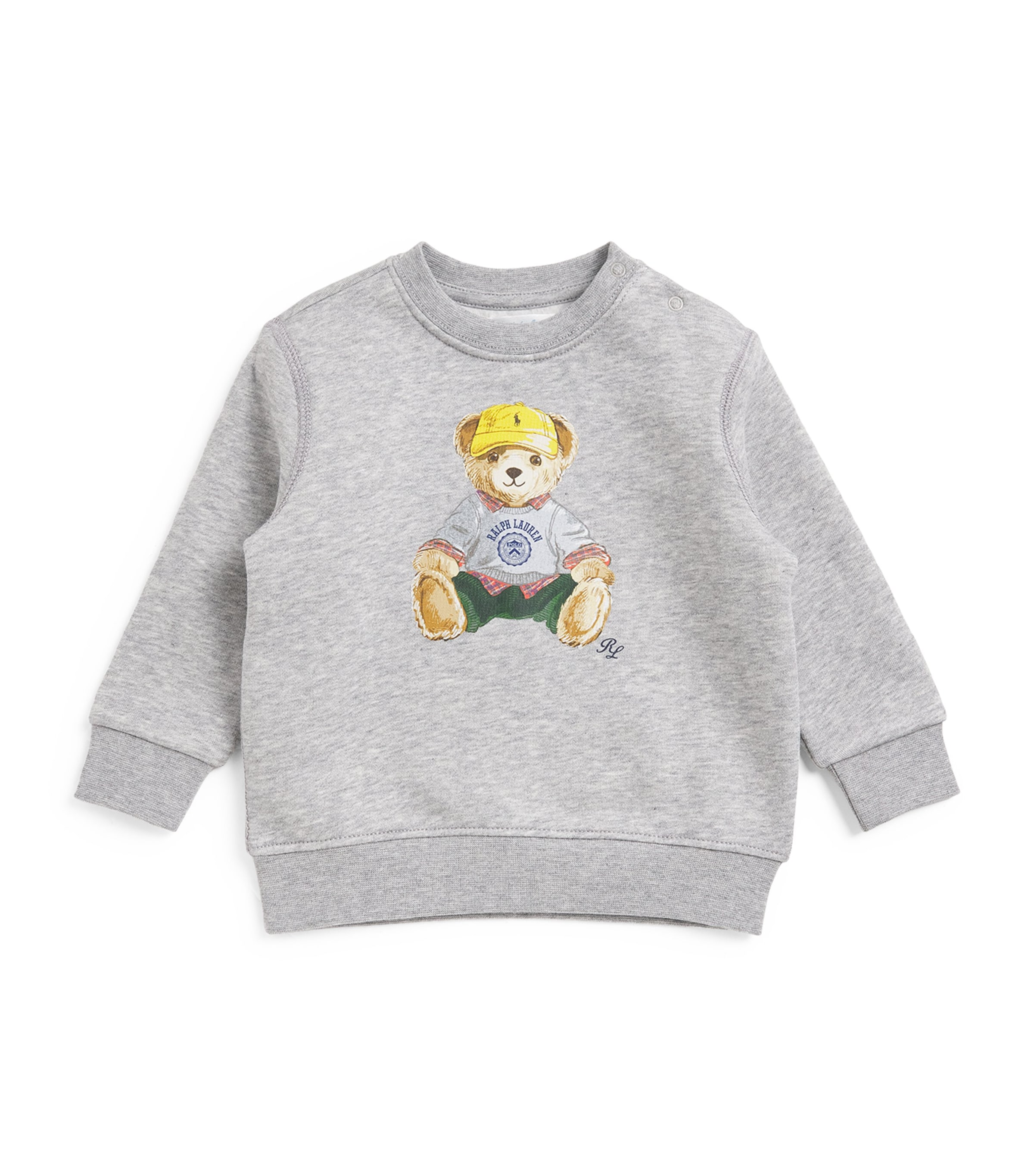 Ralph Lauren Bear Graphic Sweatshirt In Gray