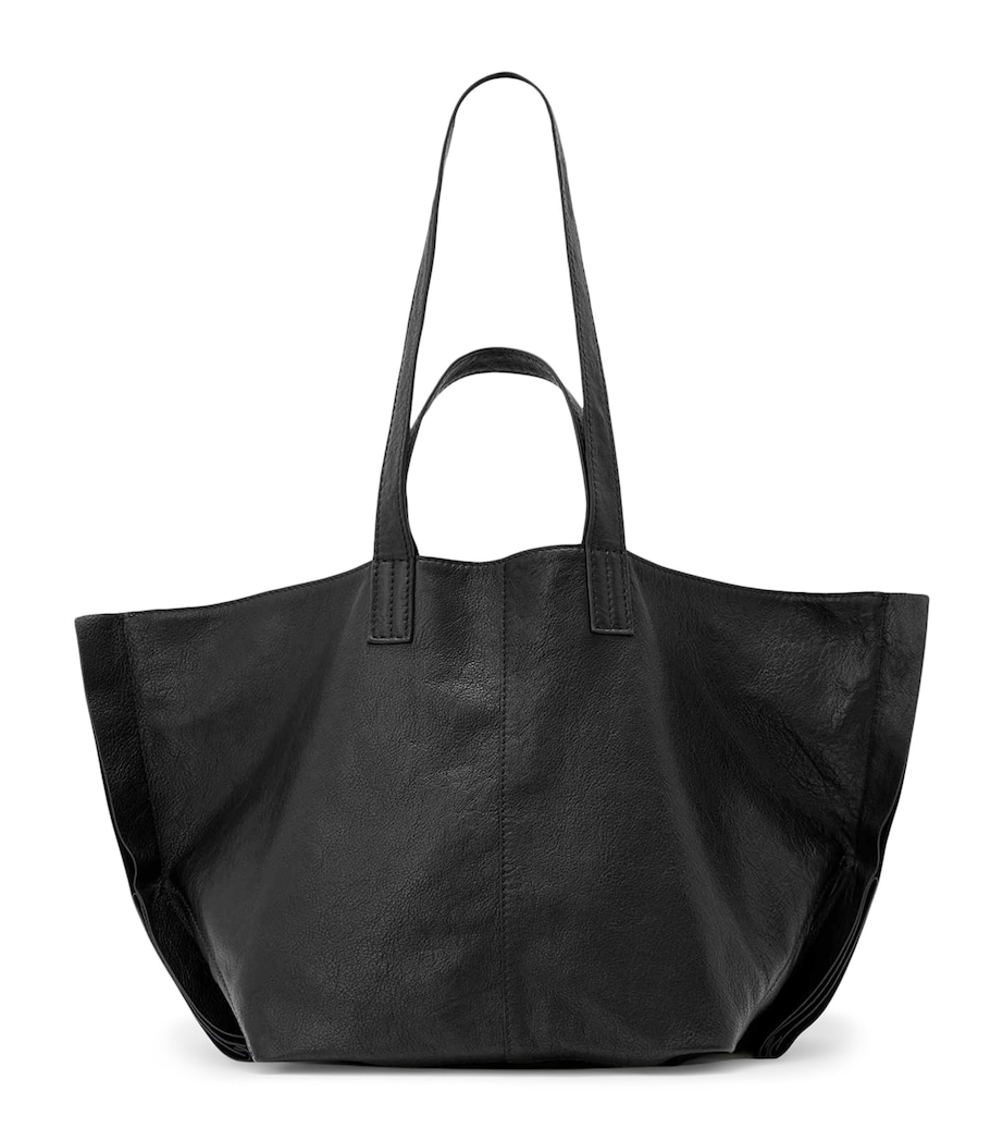 AllSaints Leather Lutece Tote Bag Black Image 1