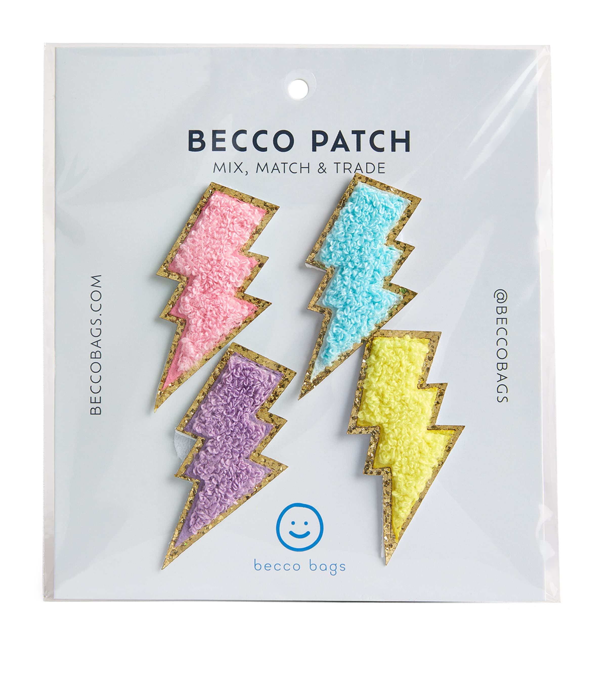 BECCO BAGS Lightning Bolts 4-Piece Patch Set | Boys Accessories | Bags & Backpacks | Girls Accessories