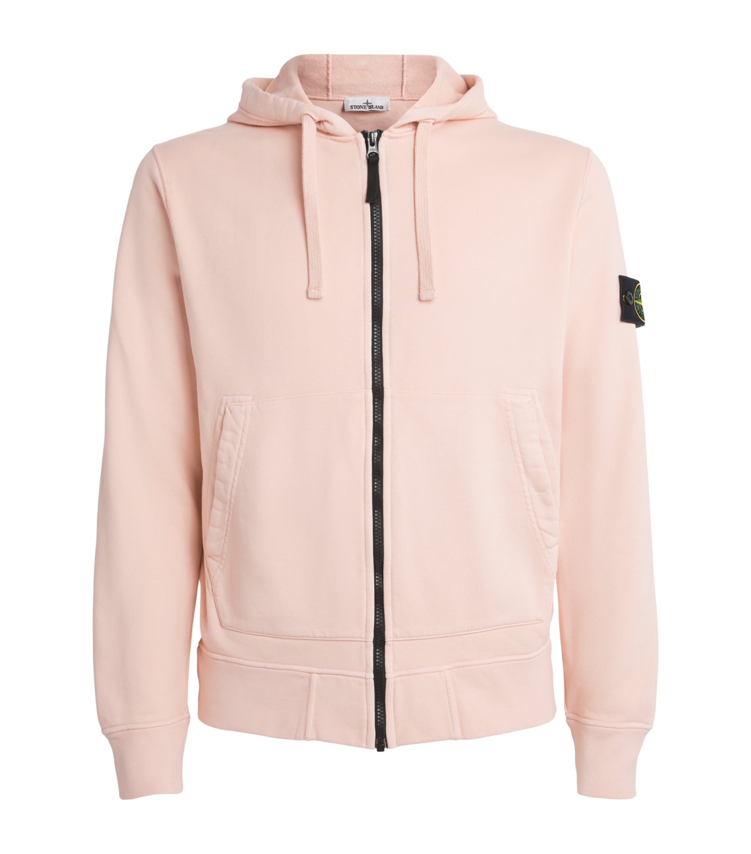 Stone Island Mens Organic Cotton Zip-Up Hoodie Image 1