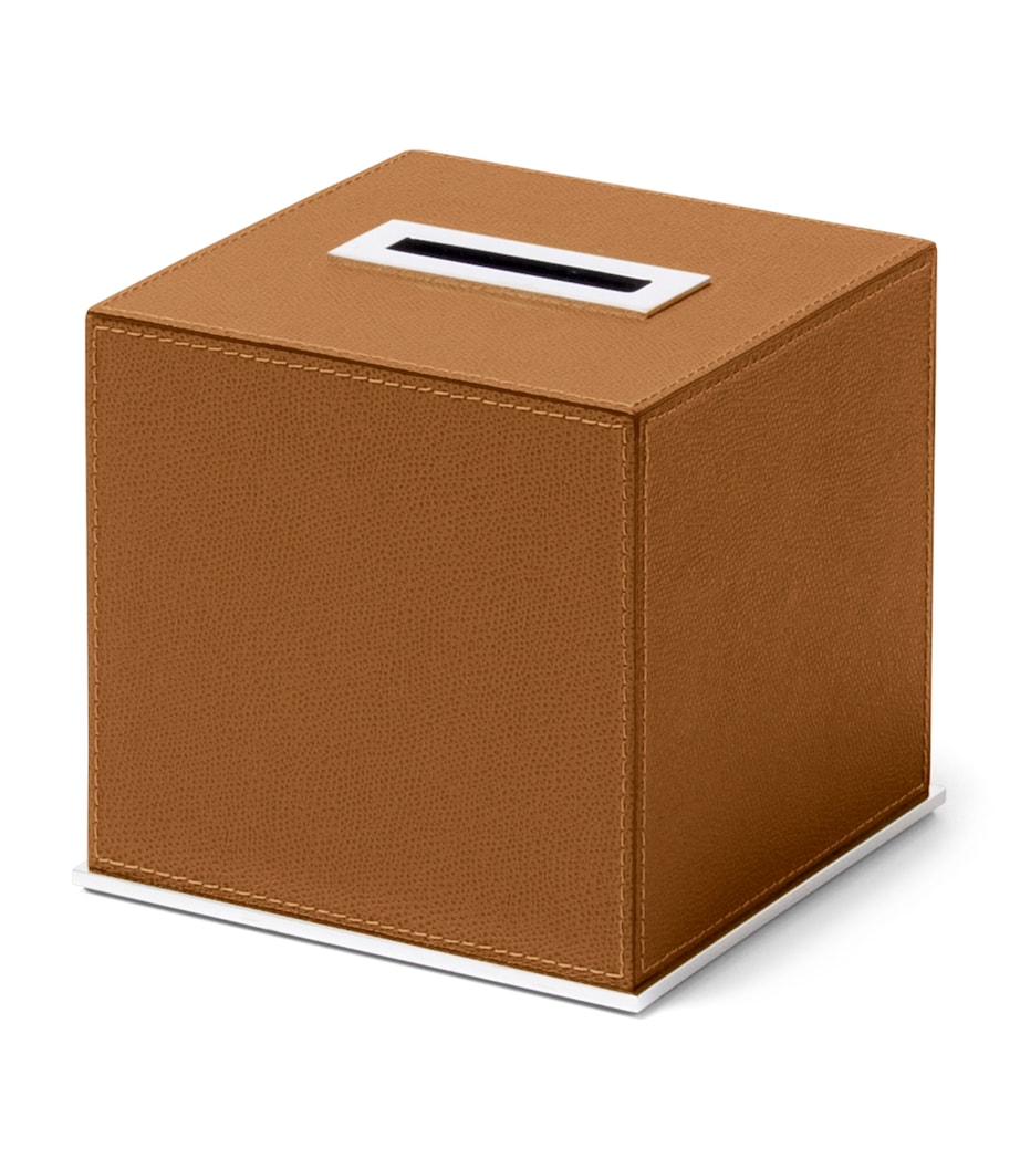 Frette Leather Otello Tissue Box Tabacco Image 1