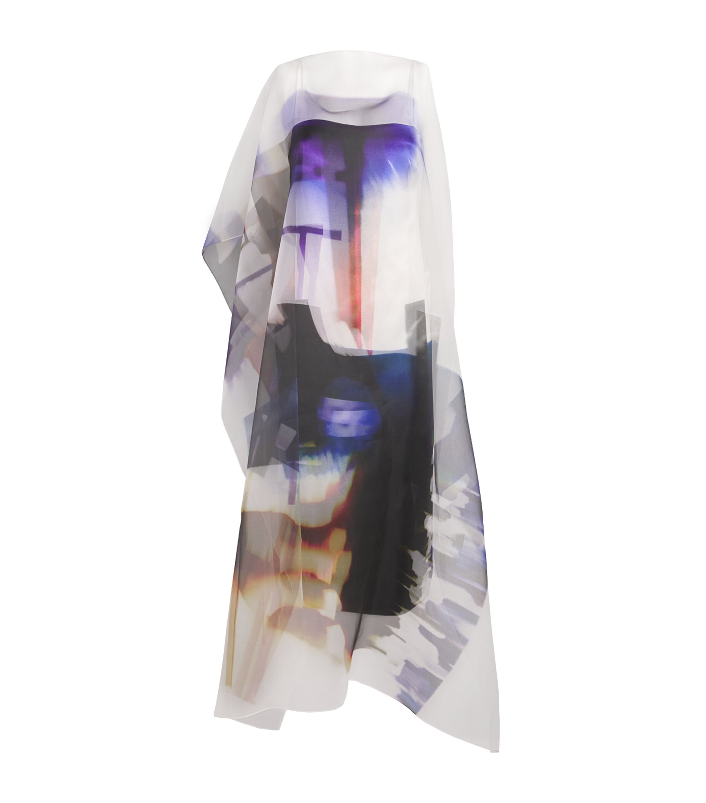 Roksanda Womens Silk Tulle Eren Midi Dress Photomix Violet Image 1