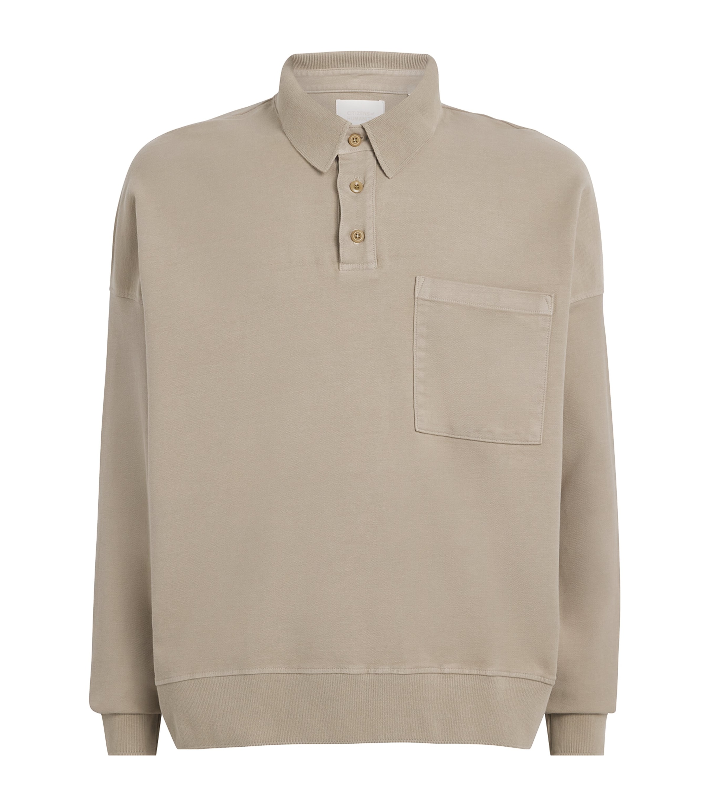 Citizen Of Humanity Cotton-blend Polo Shirt In Neutral