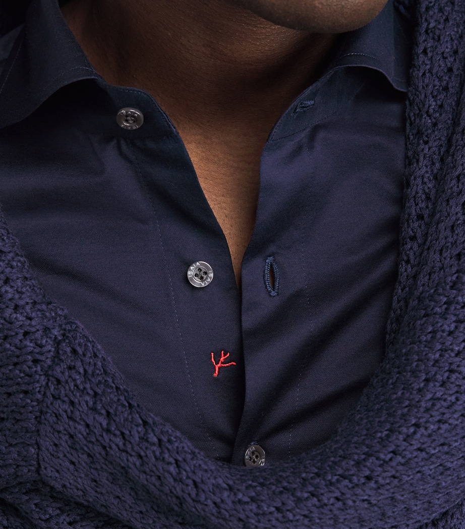 Isaia Mens Cotton Jersey Shirt Image 3