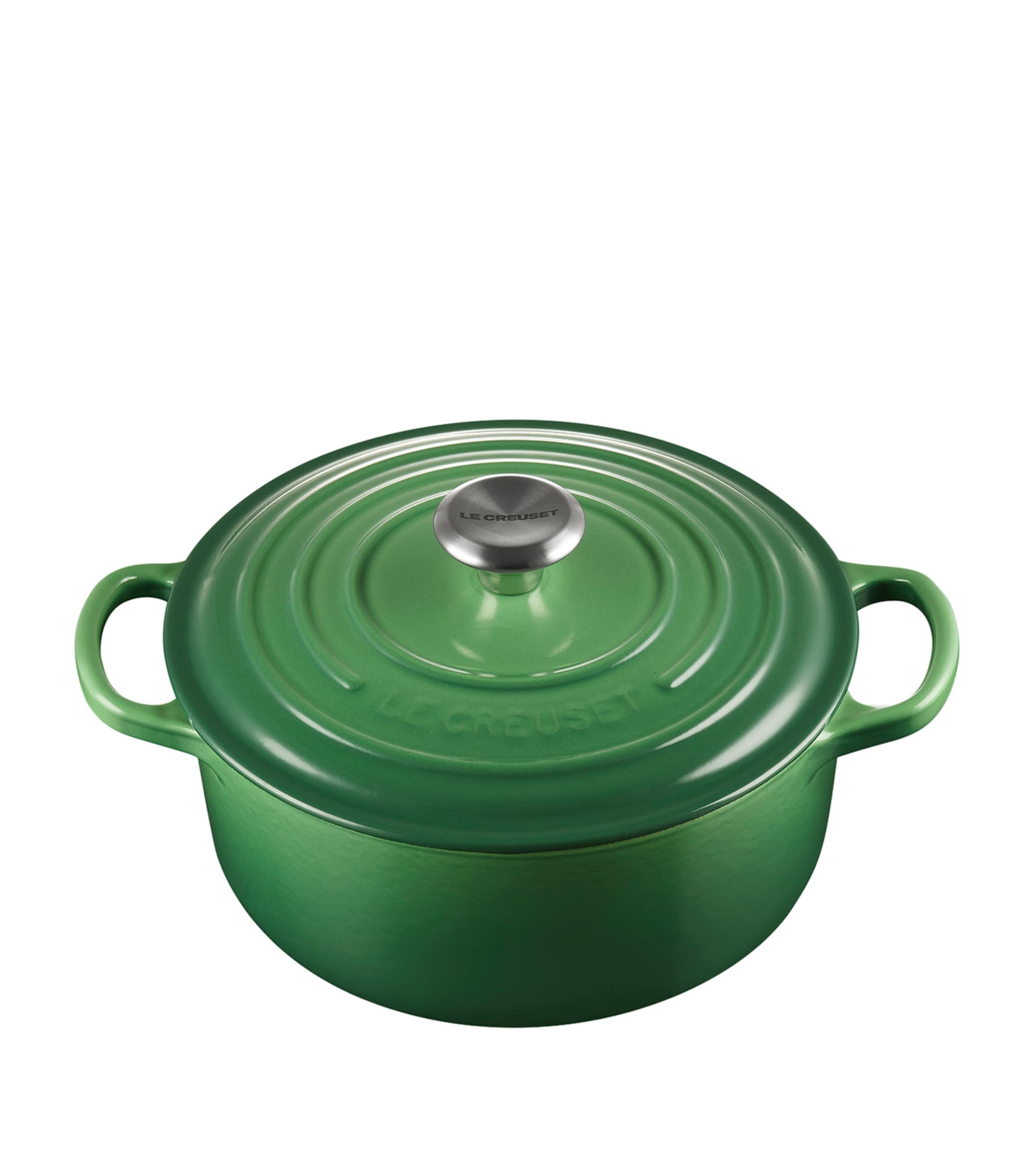 Le Creuset Cast Iron Round Casserole Dish In Green