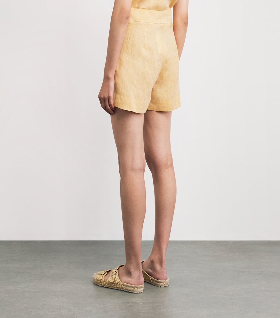 Eres Womens Linen Enjouee Tailored Shorts Orge Image 5