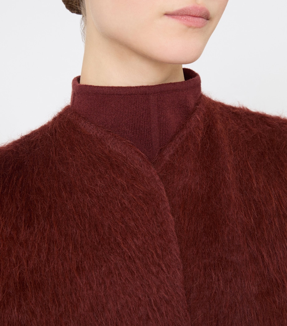 Max Mara Womens Virgin Wool-Alpaca Coat Rust Image 6