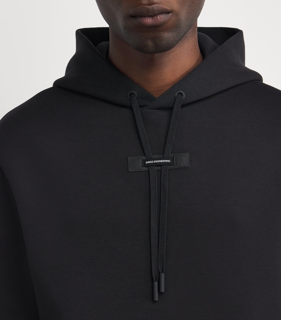 Cotton-Blend Focus Tech Hoodie BLACK Image 6