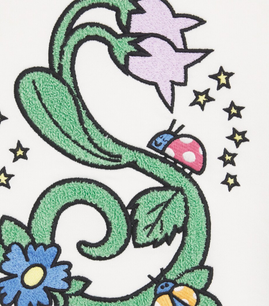 Organic Cotton Floral Sweatshirt (2-14 Years) 101IVORY Image 3