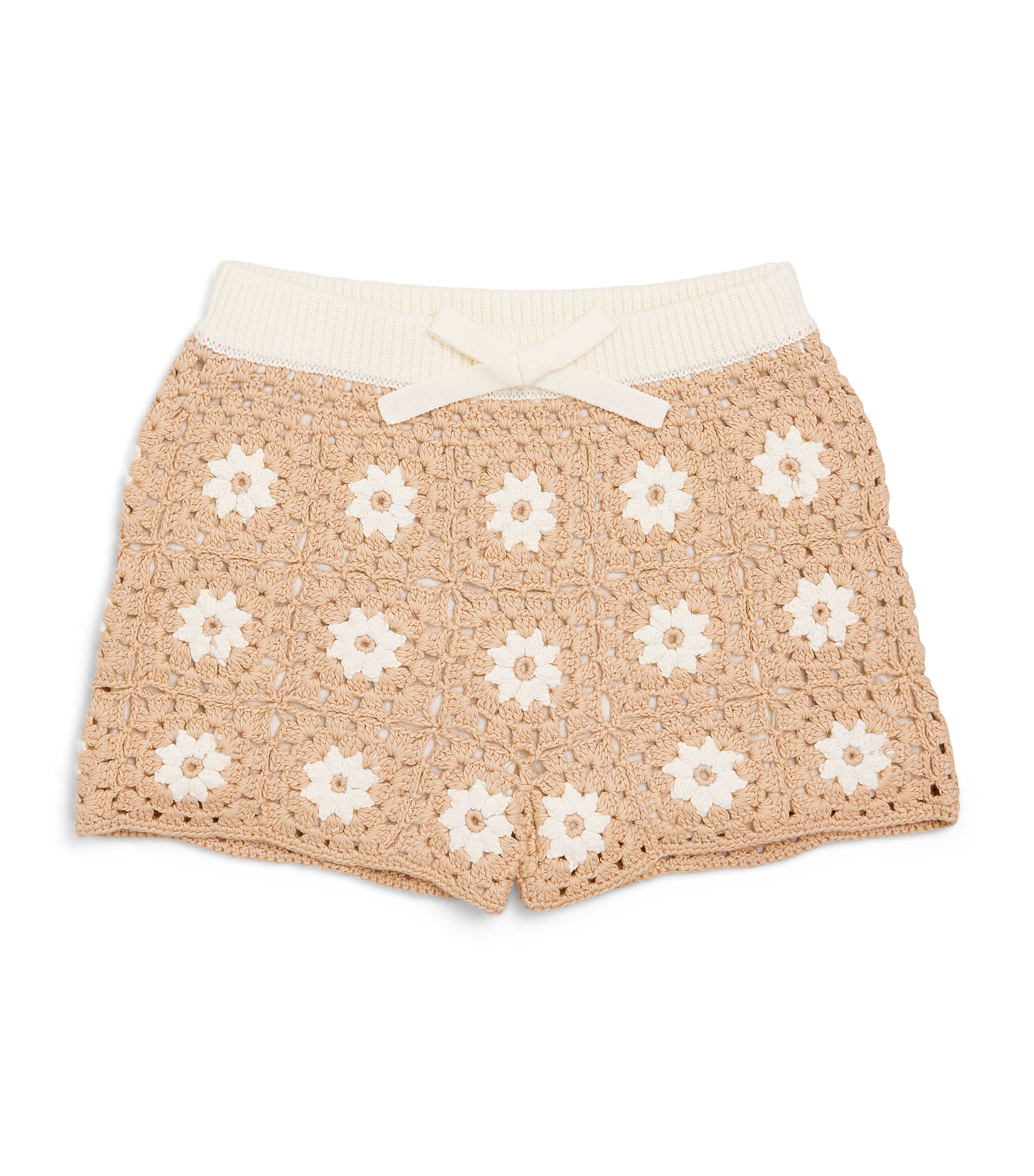 Zimmermann Cotton Crochet Cascadian Shorts In Neutral
