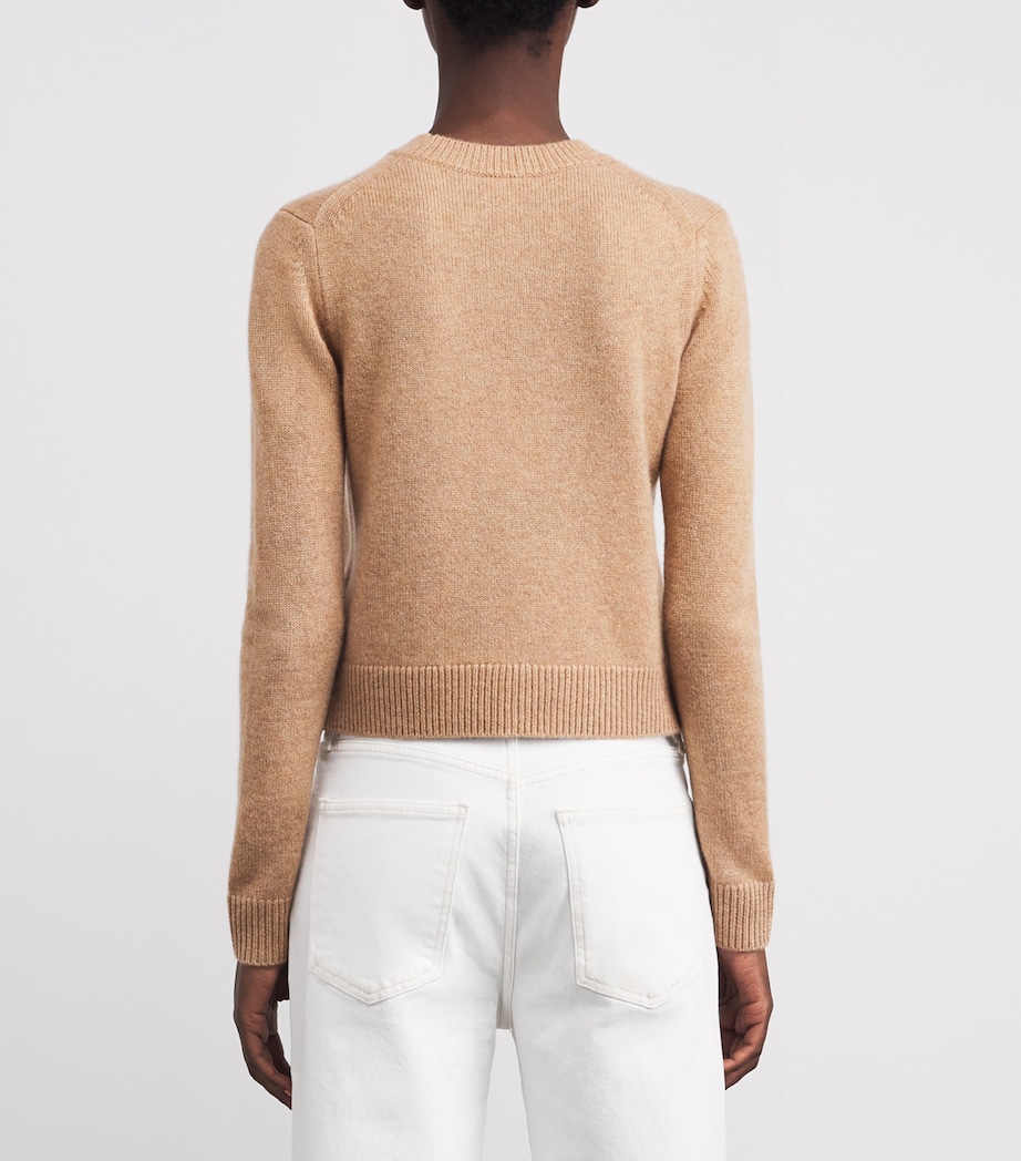Cashmere Cropped Sweater CAMEL MELANGE Image 4