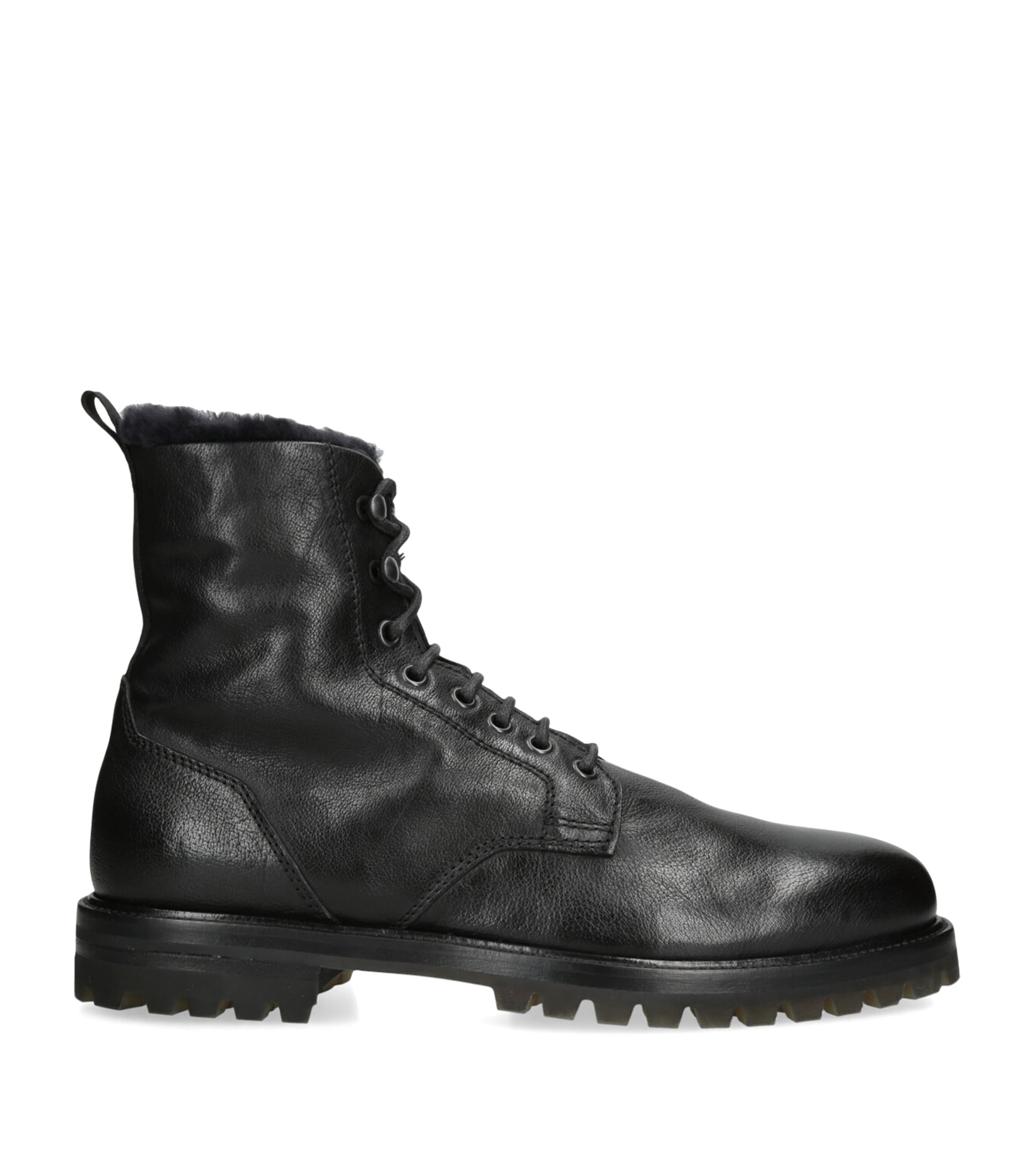 Harrys Of London Leather Turbine Ankle Boots In Black