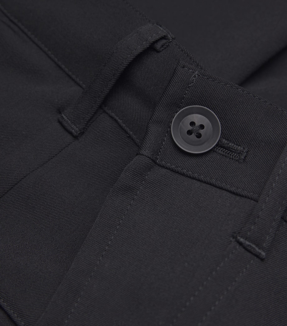 Wool Hakama Wide-Leg Trousers BLACK Image 5