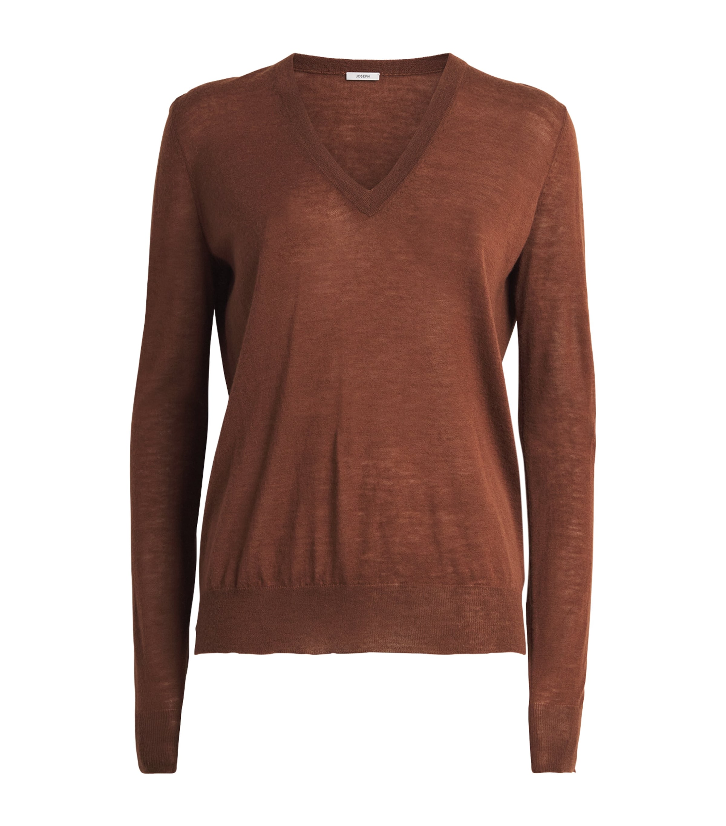 Cashmere V-Neck Sweater CINNAMON Image 1