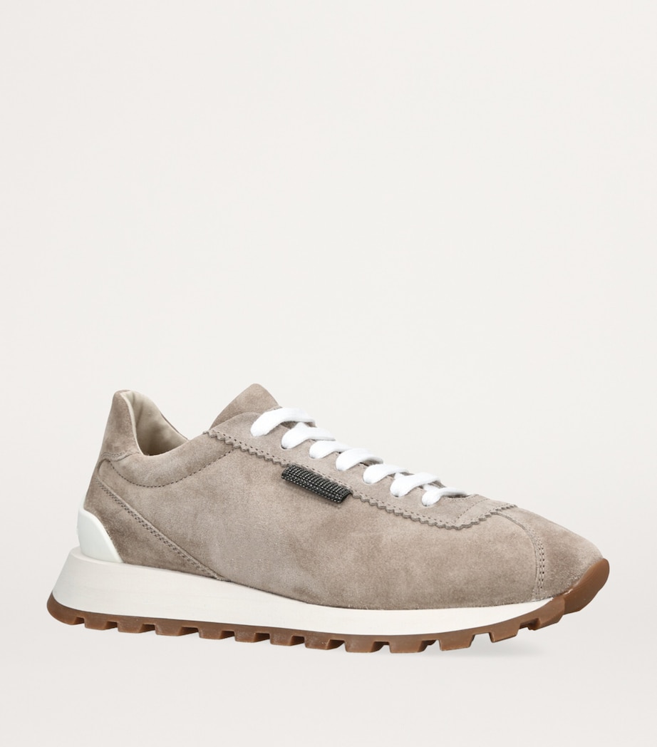 Suede Runner Sneakers BEIGE Image 3