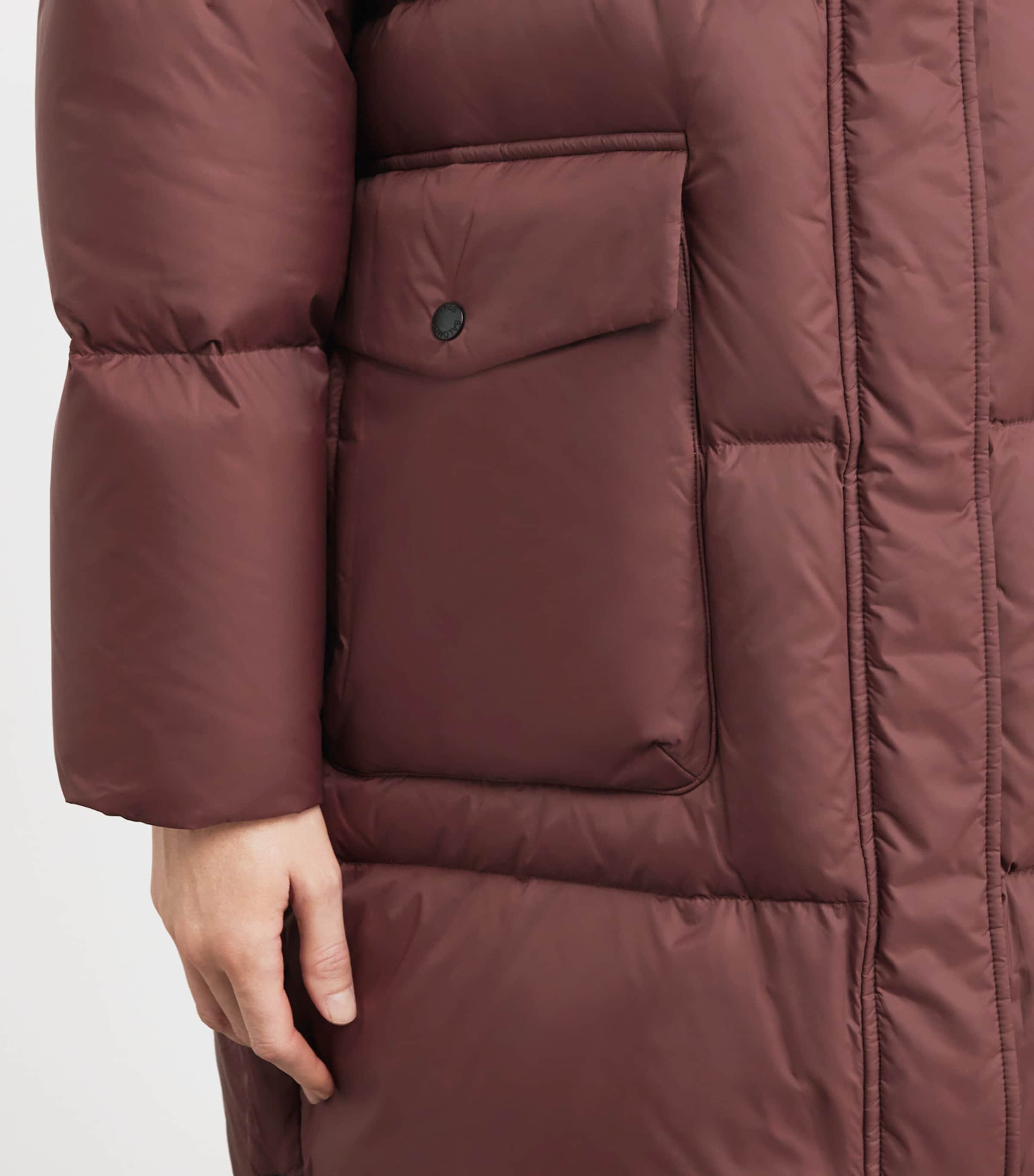 Down Fox Fur-Trim Puffer Jacket A6080 Image 4